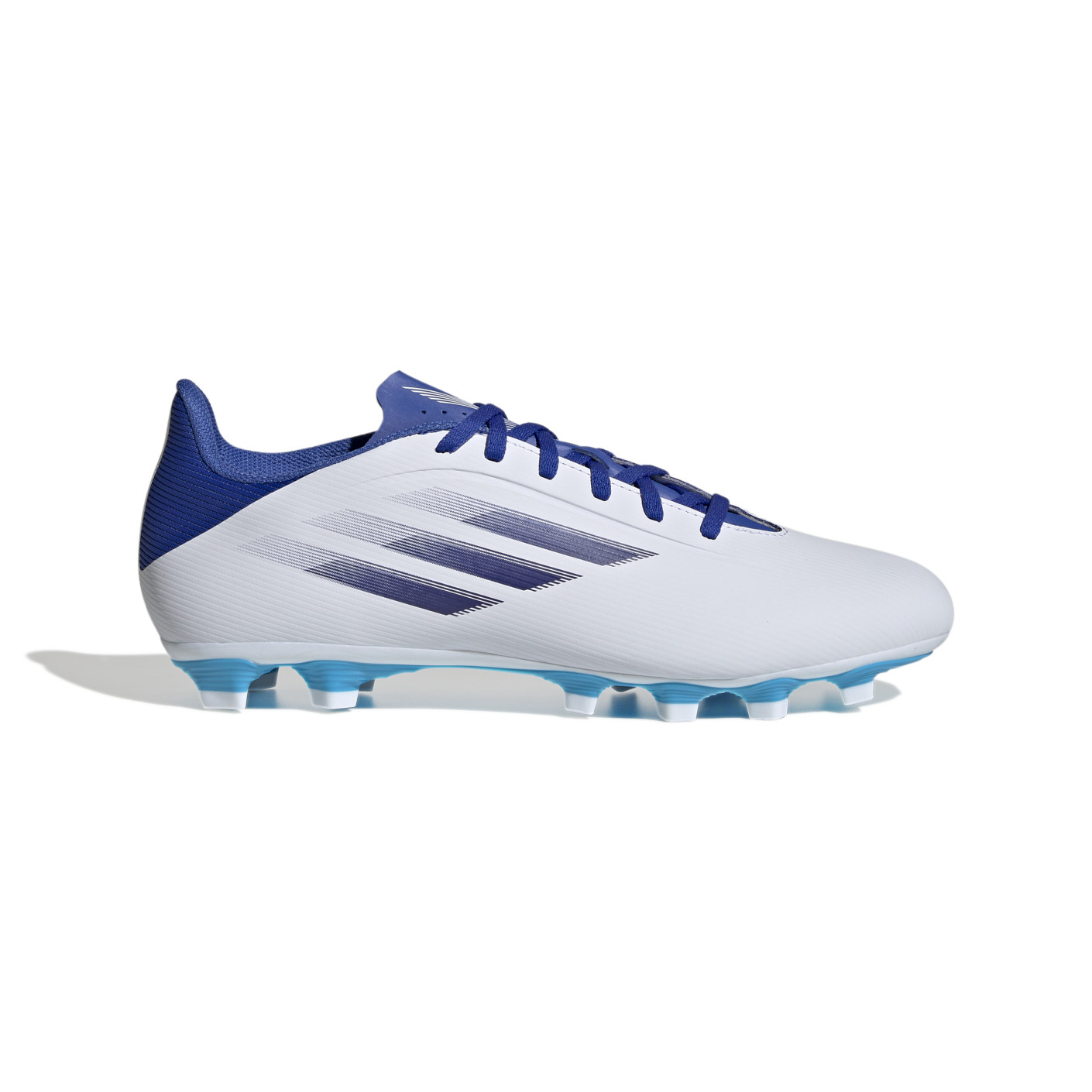 adidas X Speedflow.4 Gras / Kunstgras Voetbalschoenen (FxG) Wit Blauw
