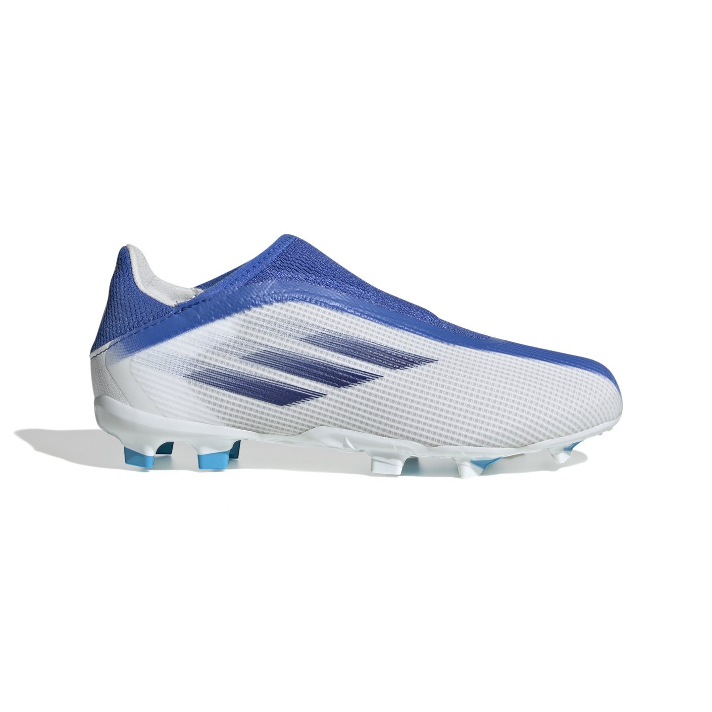 adidas X Speedflow.3 Veterloze Gras Voetbalschoenen (FG) Kids Wit Blauw