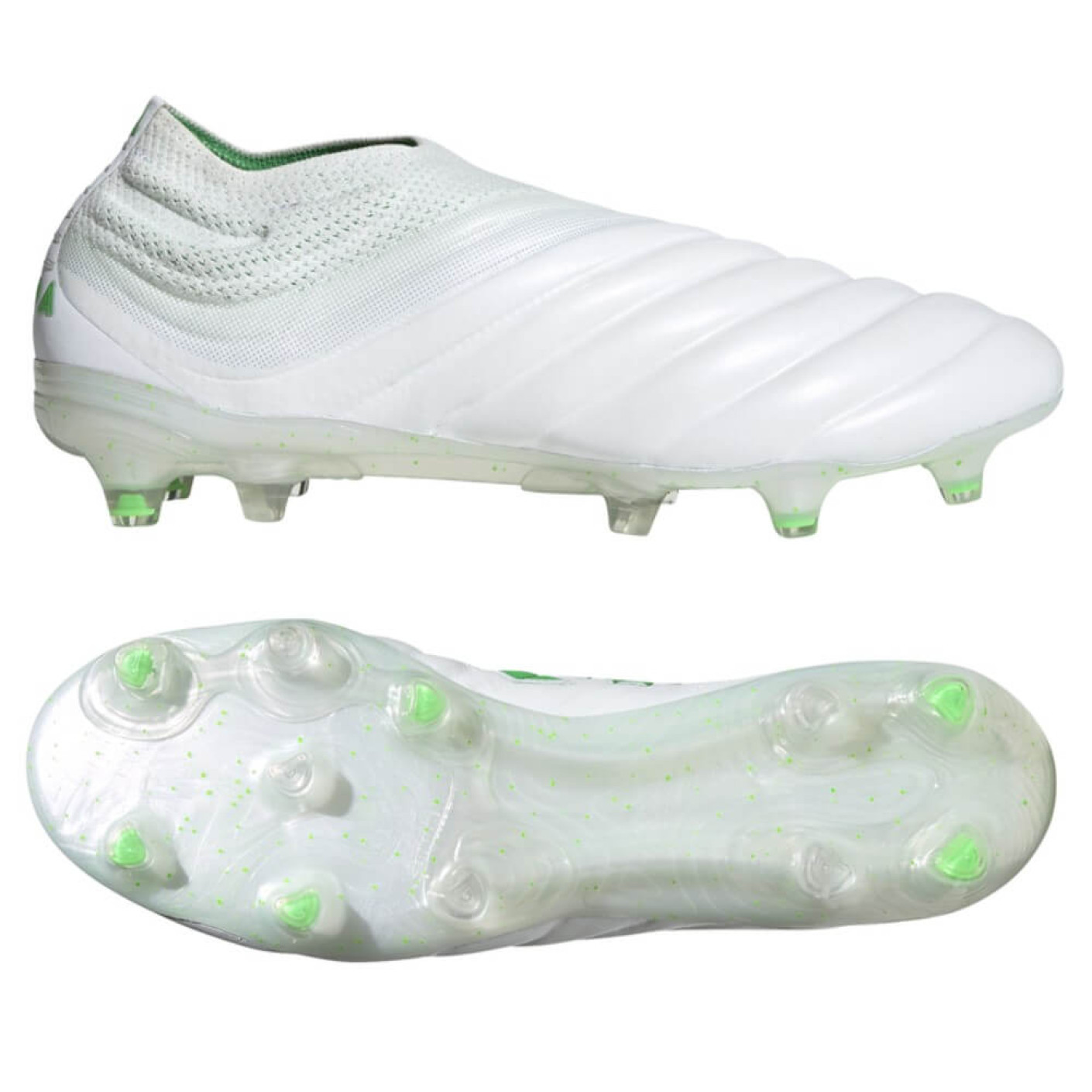 adidas COPA 19+ FG Voetbalschoenen Wit Groen