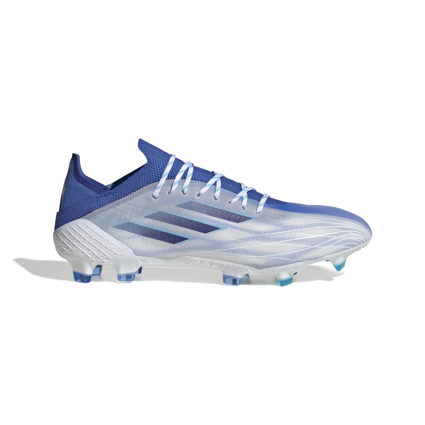 adidas X Speedflow.1 Gazon Naturel Chaussures de Foot (FG) Blanc Bleu