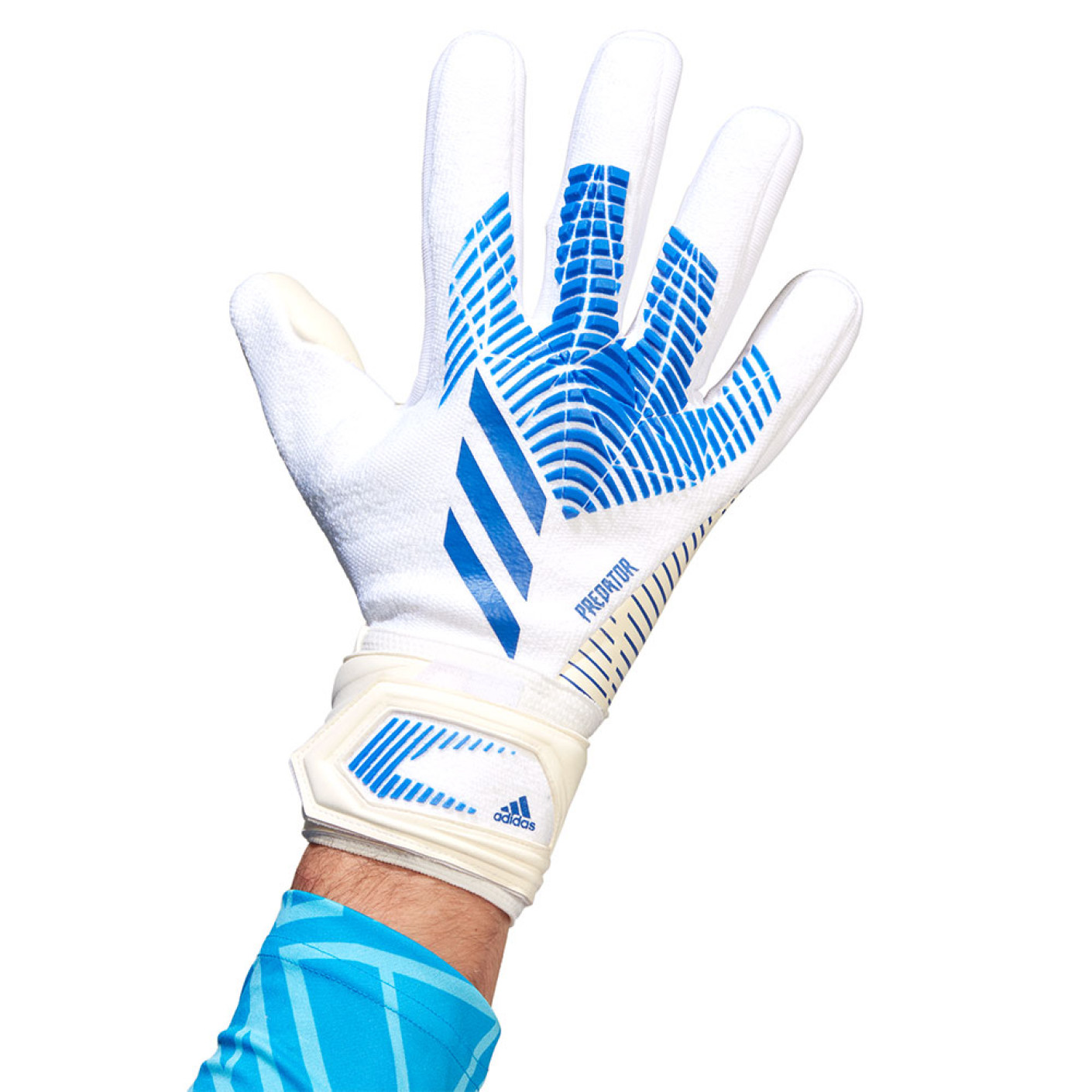 adidas Predator Gants de Gardien de But League Blanc Bleu