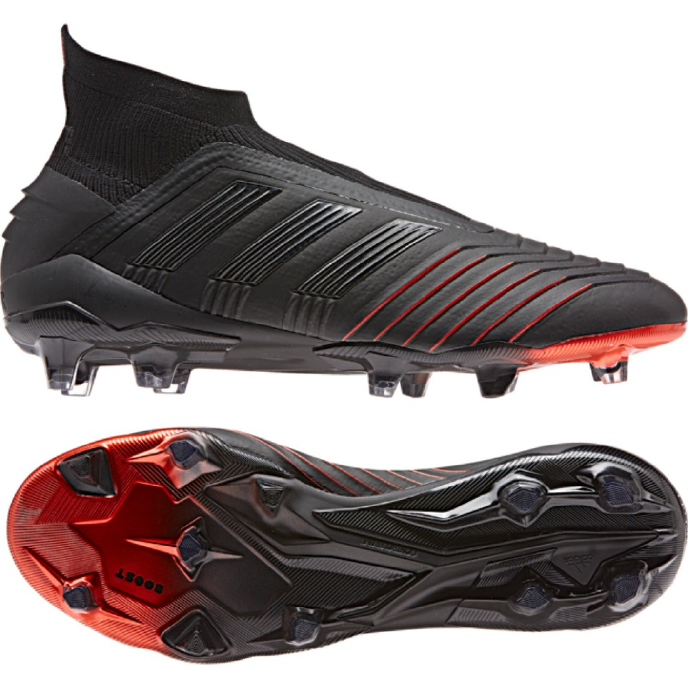 adidas PREDATOR 19+ FG Voetbalschoenen Zwart Rood