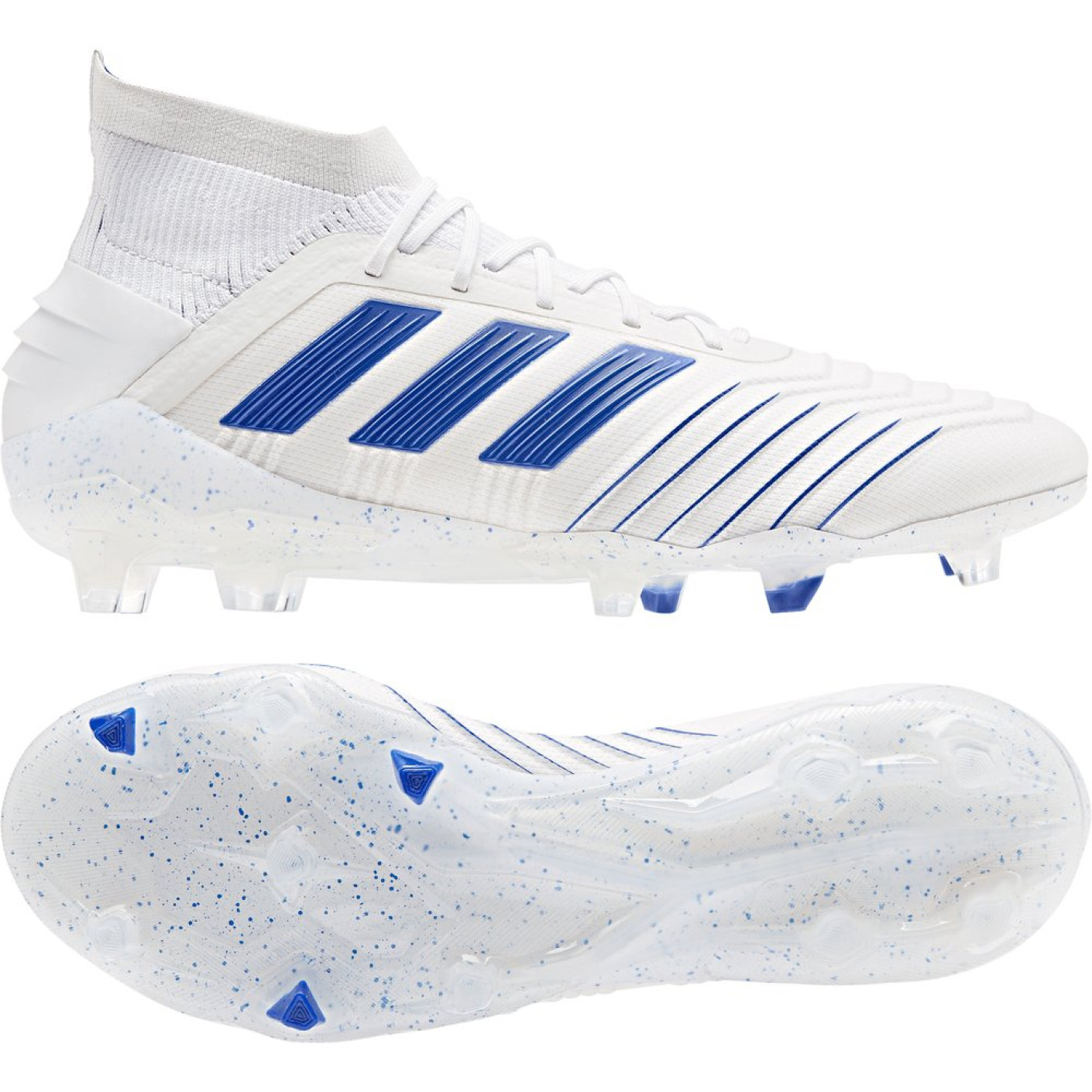 Adidas voetbalschoenen wit 2025 blauw