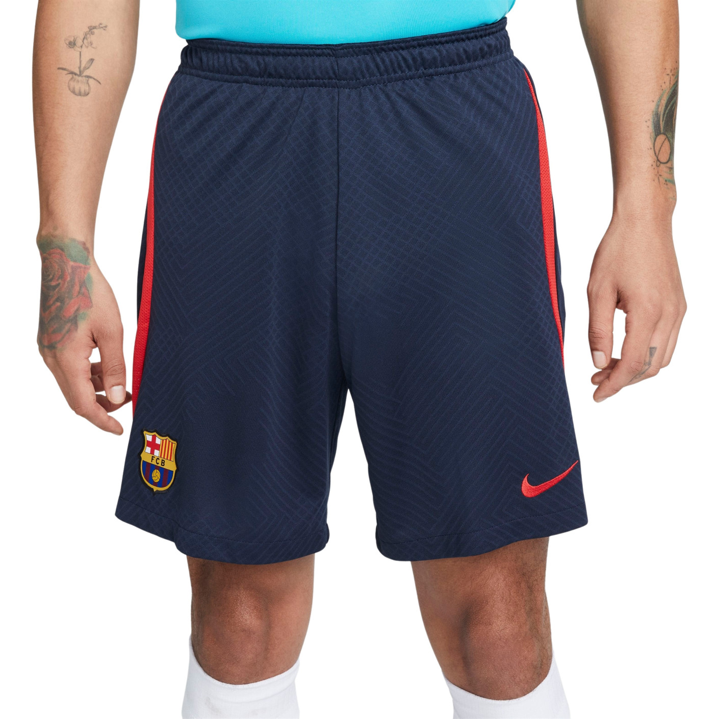 Nike FC Barcelone Strike Short d'Entraînement 2022-2023 Bleu Foncé Rouge