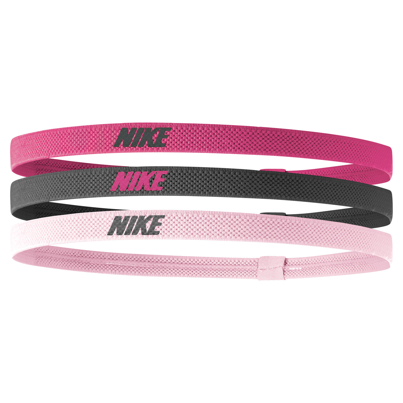 Nike Elastische Haarbanden 2.0 3-Pack Roze Grijs Lichtroze