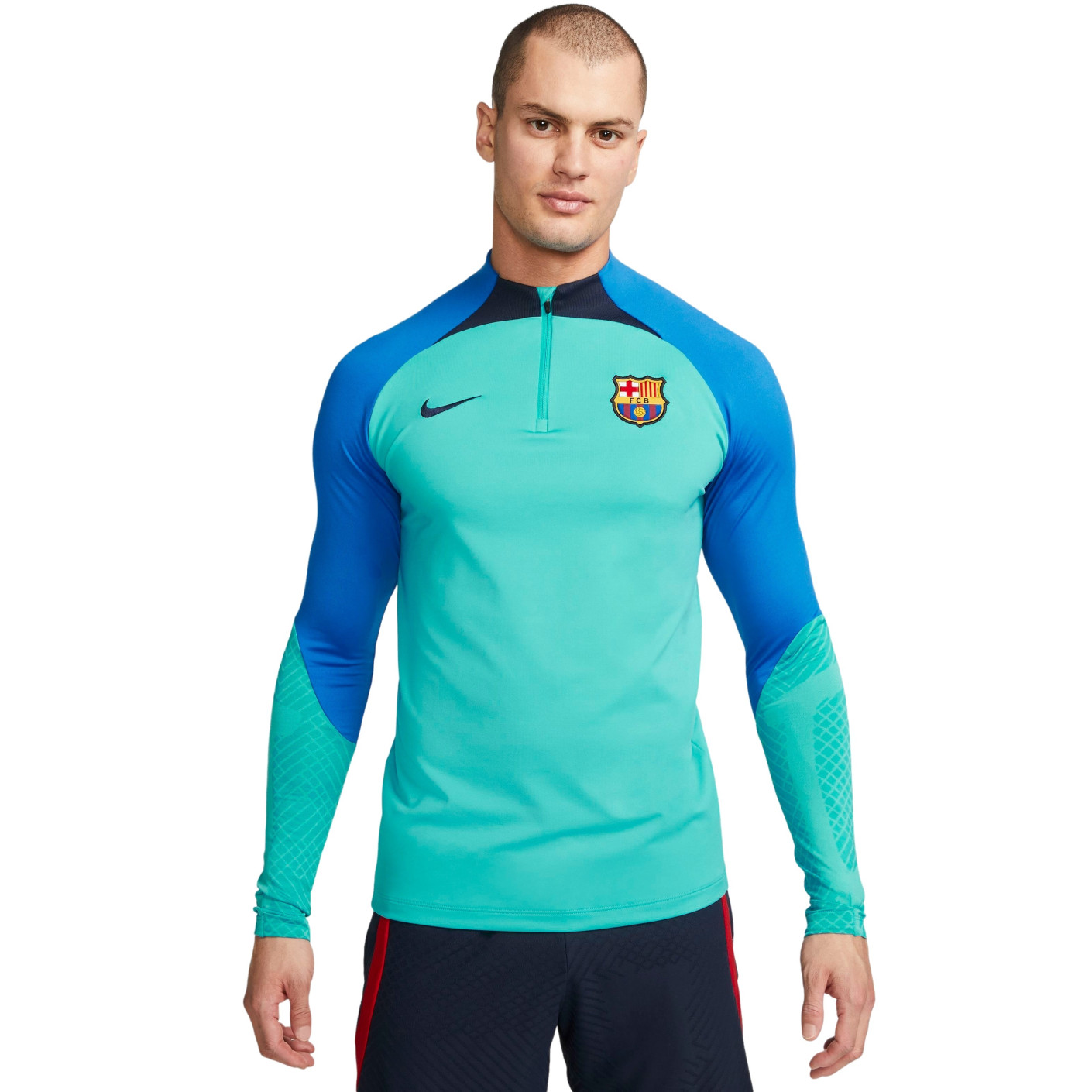 Nike FC Barcelone Strike Haut d'Entraînement 2022-2023 Turquoise Bleu