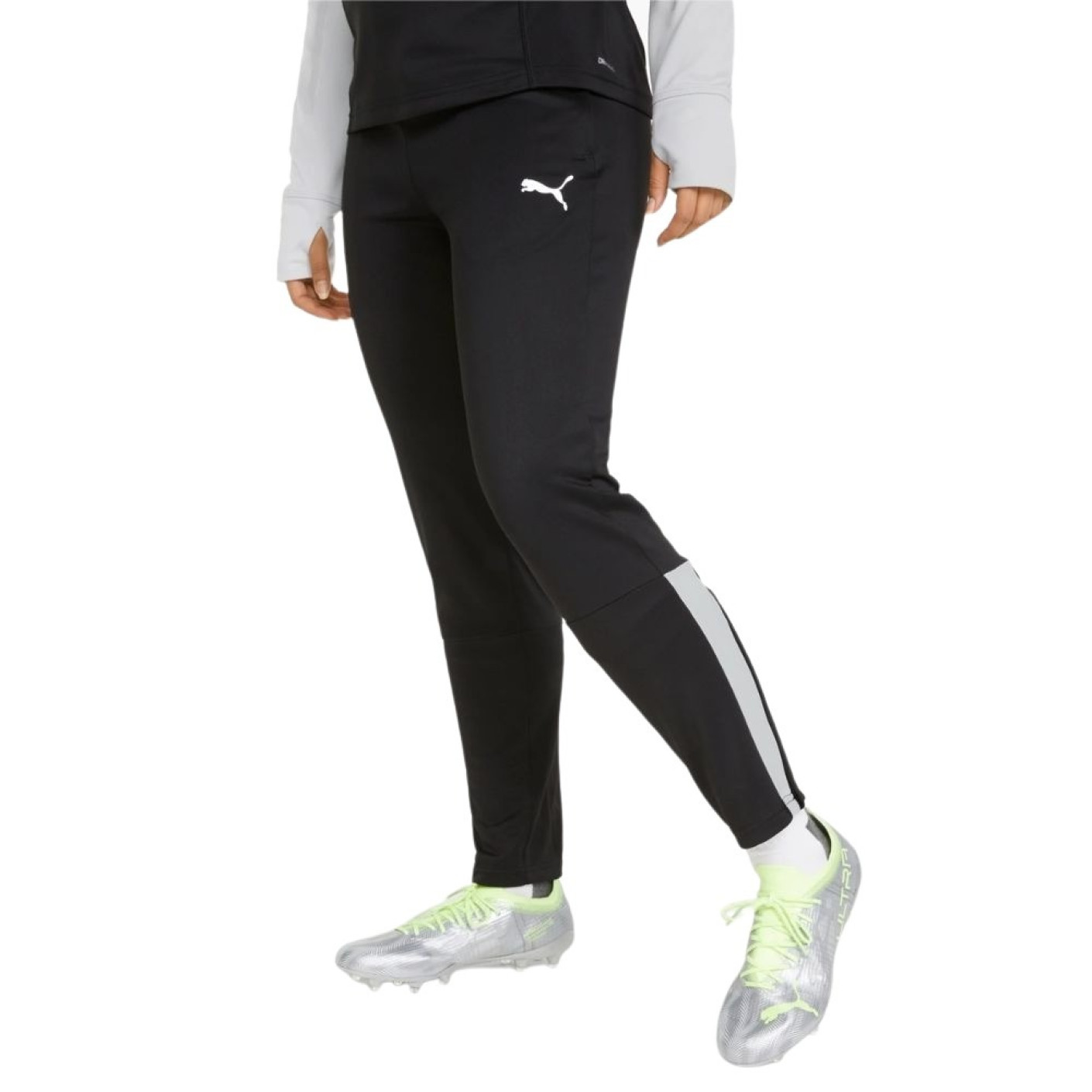 Pantalon d'entraînement PUMA Individual Liga pour femme, noir et gris clair