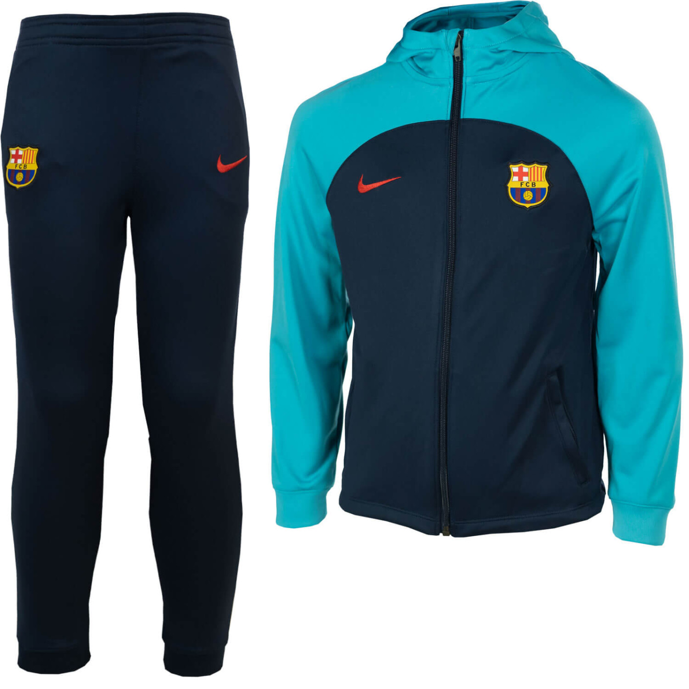 Nike FC Barcelone Strike Survêtement 2022-2023 Enfants (Tout-Petits) Bleu Foncé Turquoise
