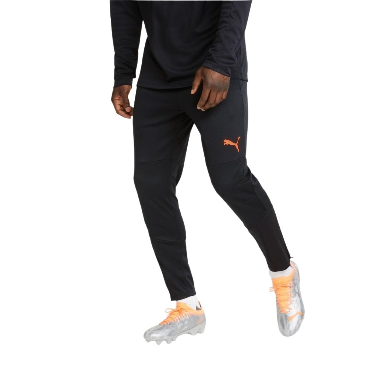Jogging noir on sale et orange