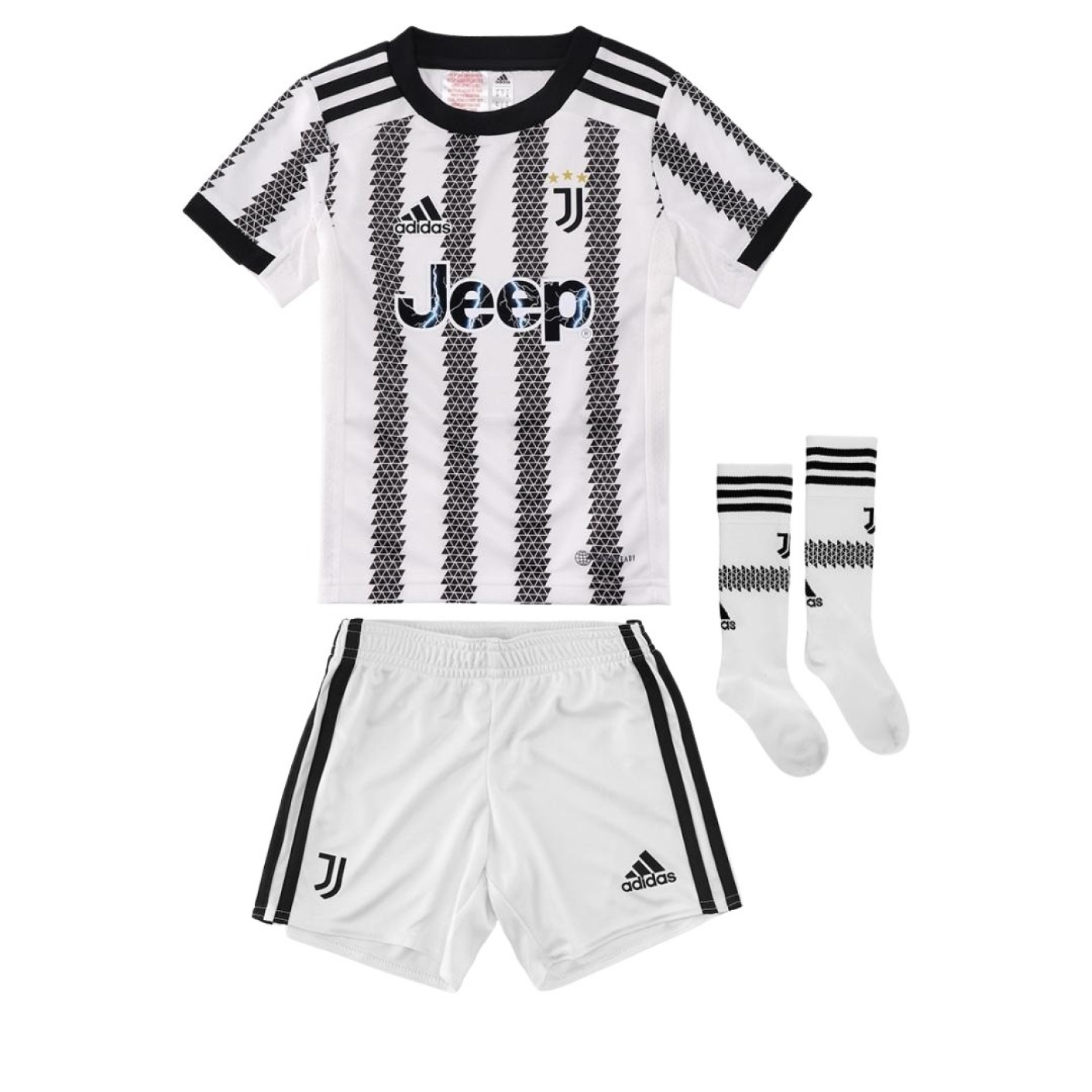 adidas Juventus Minikit Thuis 2022-2023 Kids Wit Zwart