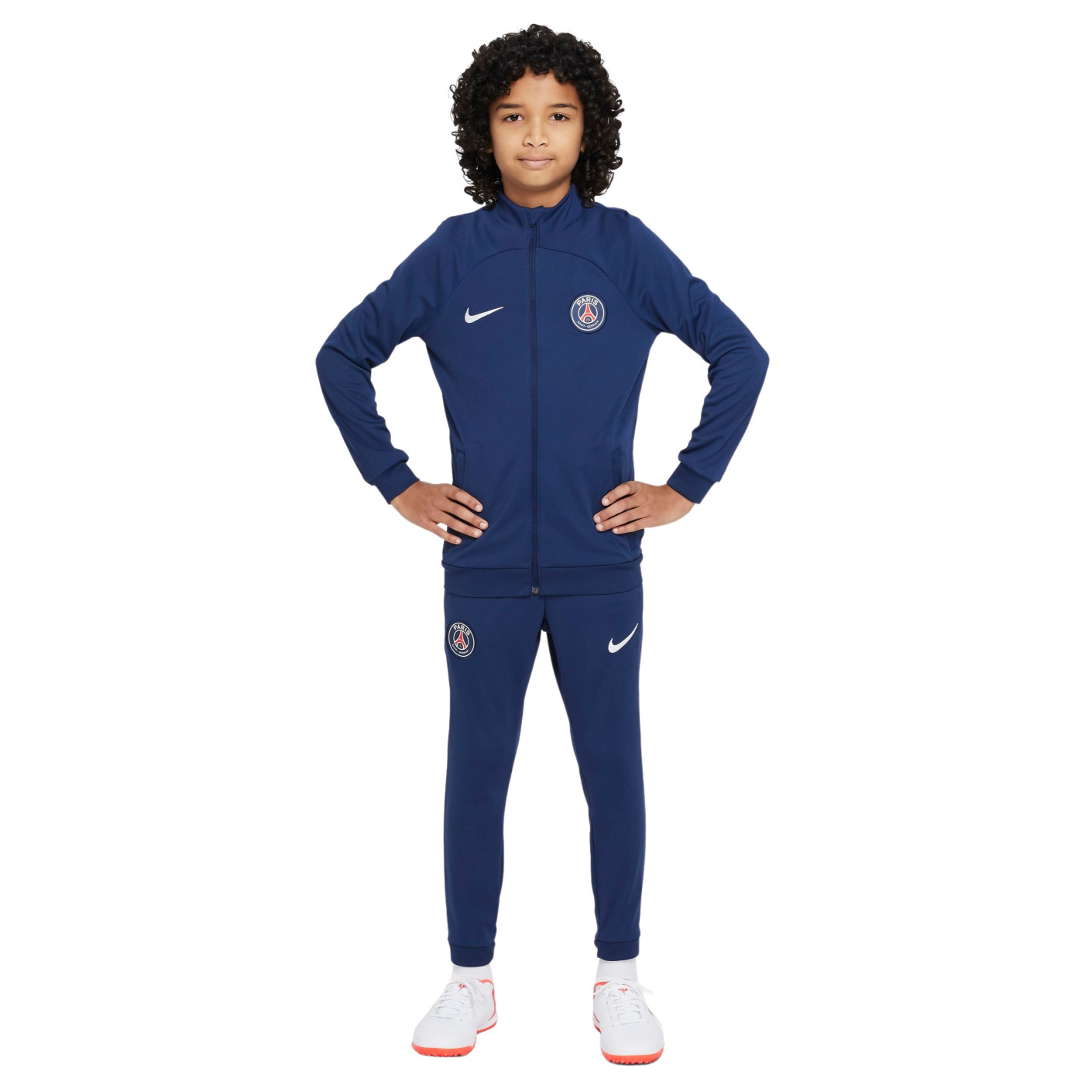 Survêtement Nike Paris Saint-Germain Academy Pro 2022-2023 pour enfant Bleu foncé Blanc