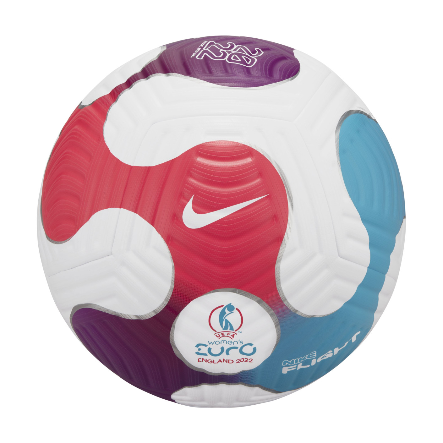 Nike Flight UEFA WEURO 2022 Ballon de Football Blanc Rouge Mauve Bleu