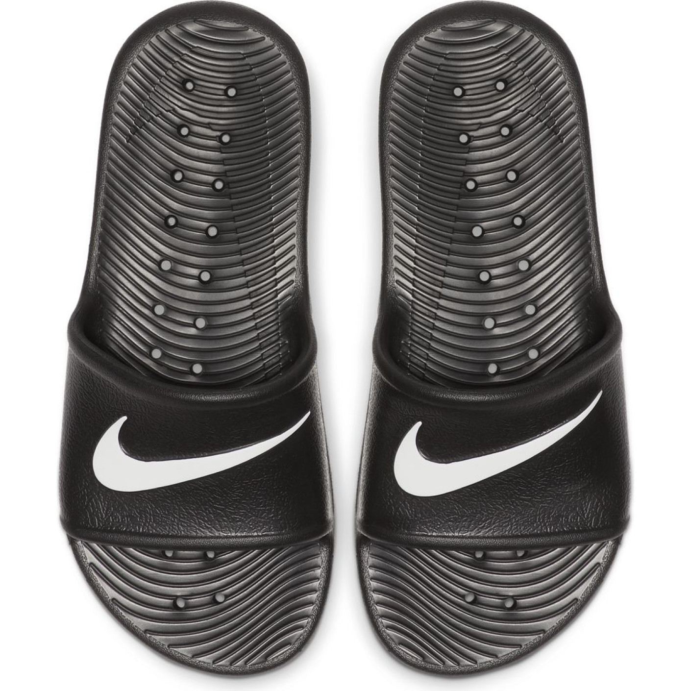 Nike Kawa Slippers Kids Zwart Wit