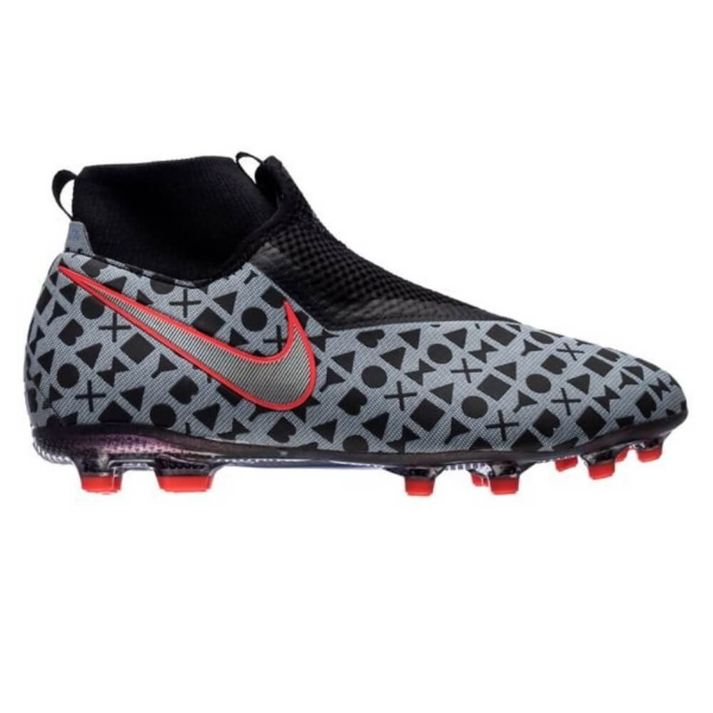 Nike x EA SPORTS Phantom VSN Academy Dynamic Fit FG Voetbalschoenen Kids Paars Zwart Zilver