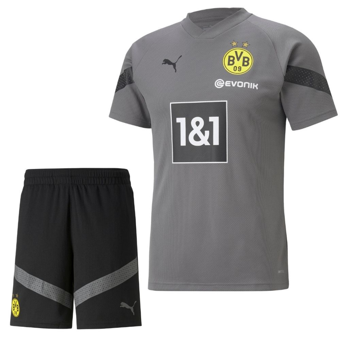 PUMA Borussia Dortmund Trainingsset 2022-2023 Grijs Zwart