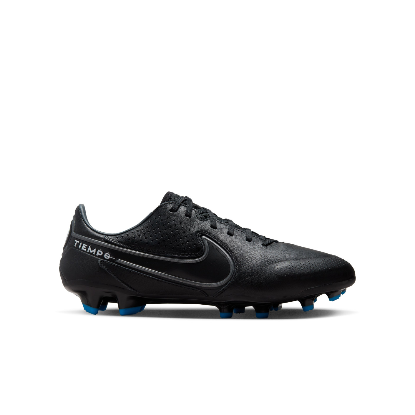 Nike Tiempo Legend 9 Pro Gras Voetbalschoenen (FG) Zwart Grijs Blauw -  Voetbalshop.be