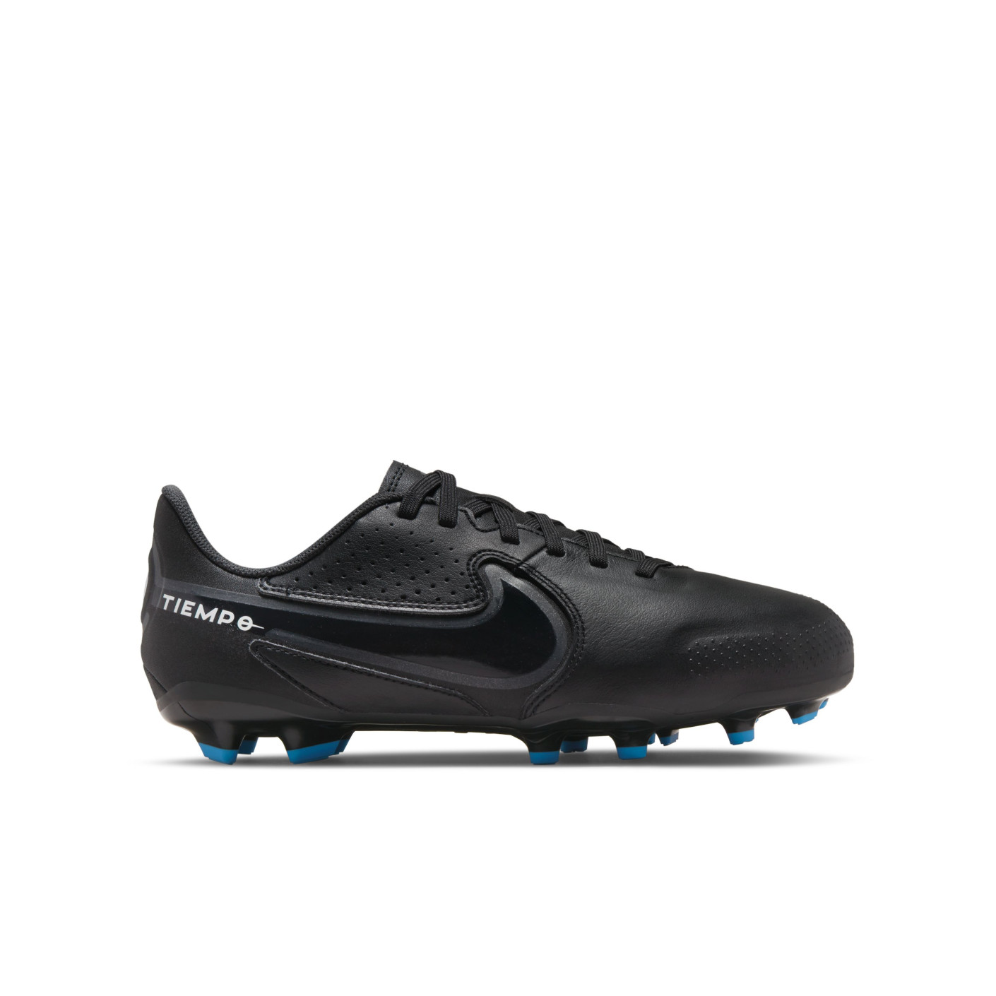 Nike Tiempo Legend 9 Academy Gazon Naturel Gazon Artificiel Chaussures de Foot (MG) Enfants Noir Gris Bleu