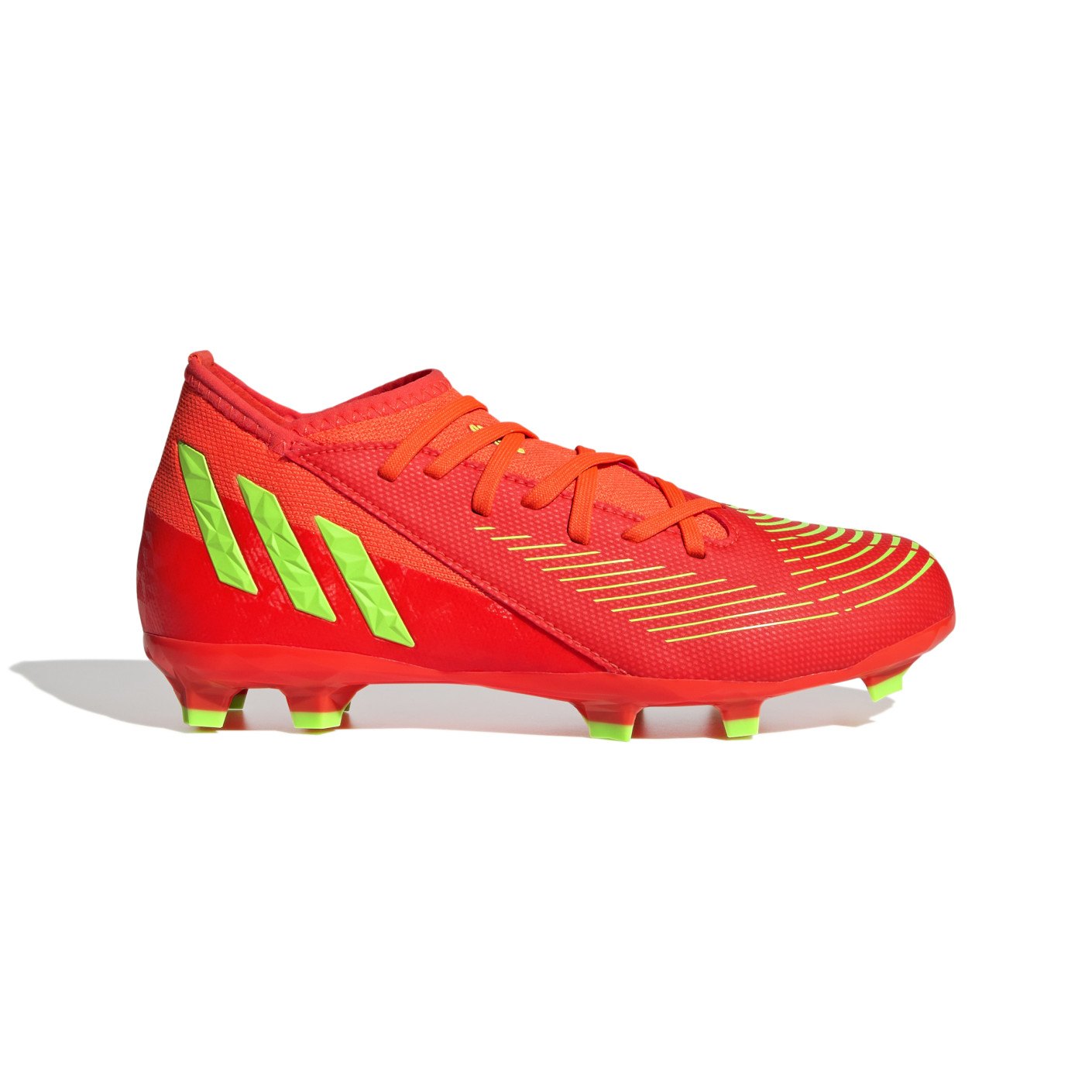 adidas Predator Edge.3 Gazon Naturel Chaussures de Foot (FG) Enfants Rouge Vert