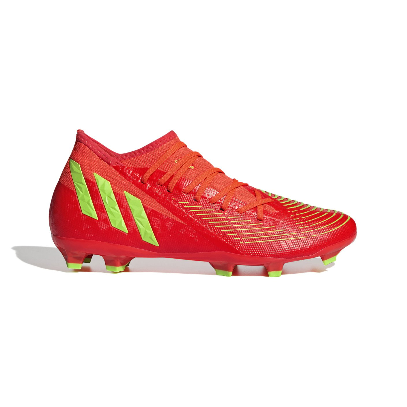 adidas Predator Edge.3 Gazon Naturel Chaussures de Foot (FG) Rouge Vert