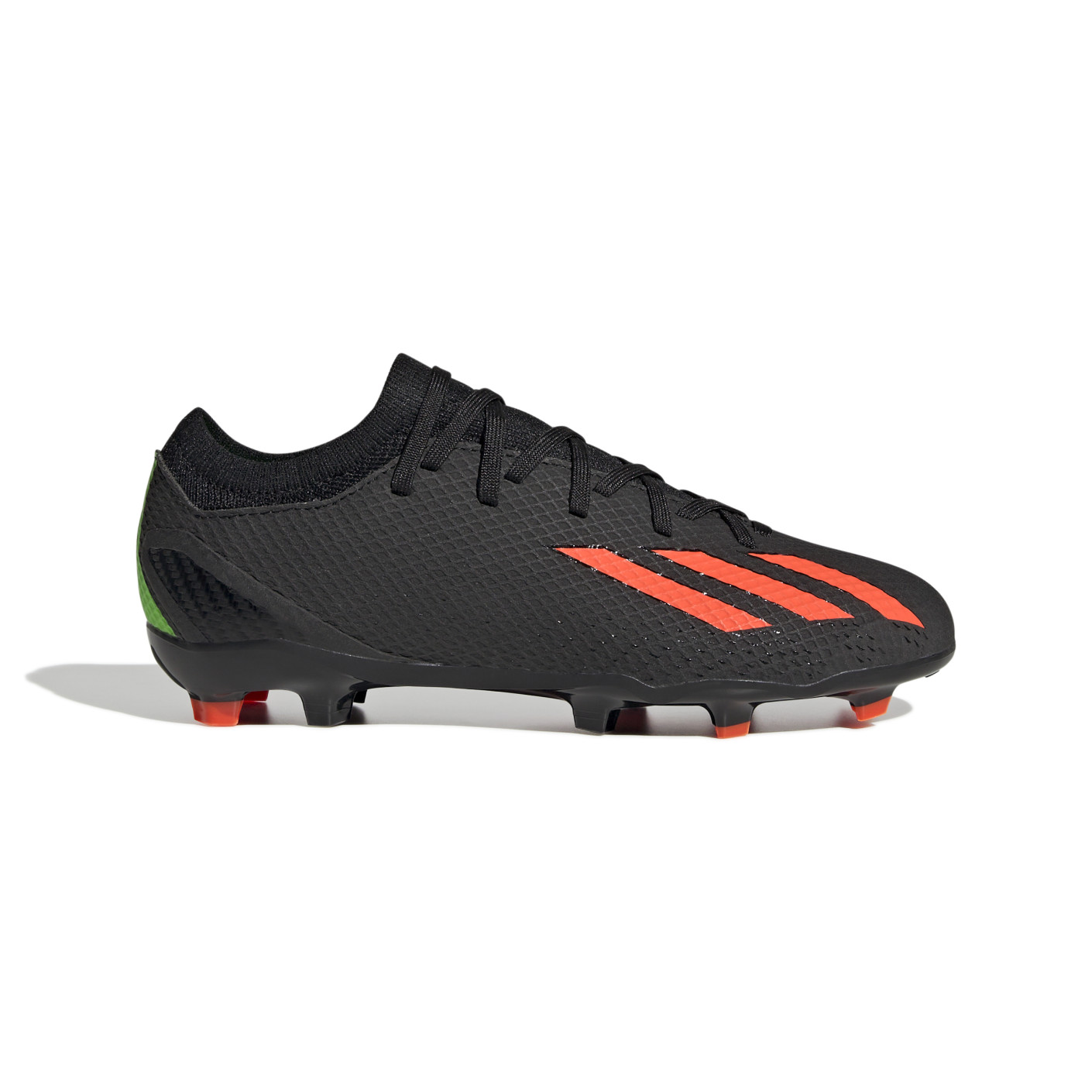 adidas X Speedportal.3 Gazon Naturel Chaussures de Foot (FG) Enfants Noir Rouge Vert