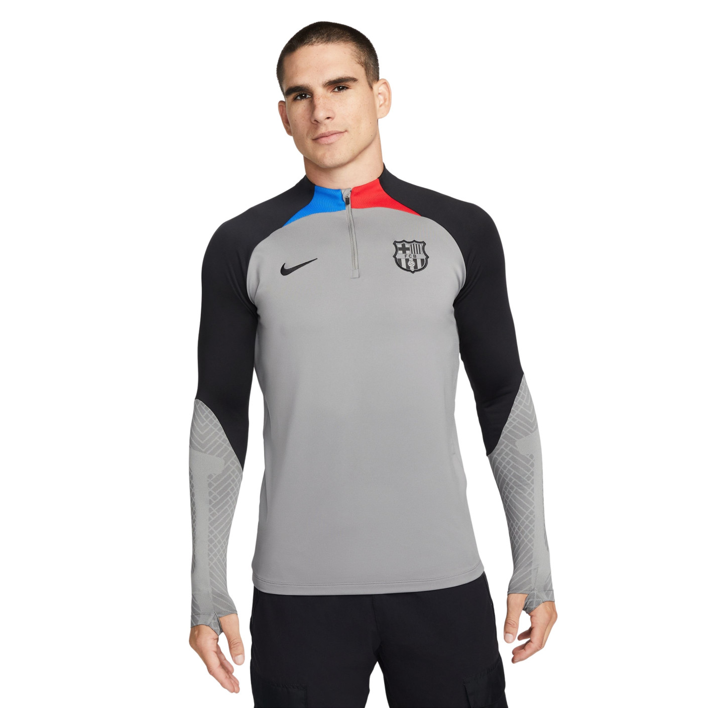 Nike FC Barcelone Strike Haut d'Entraînement 2022-2023 Gris Noir