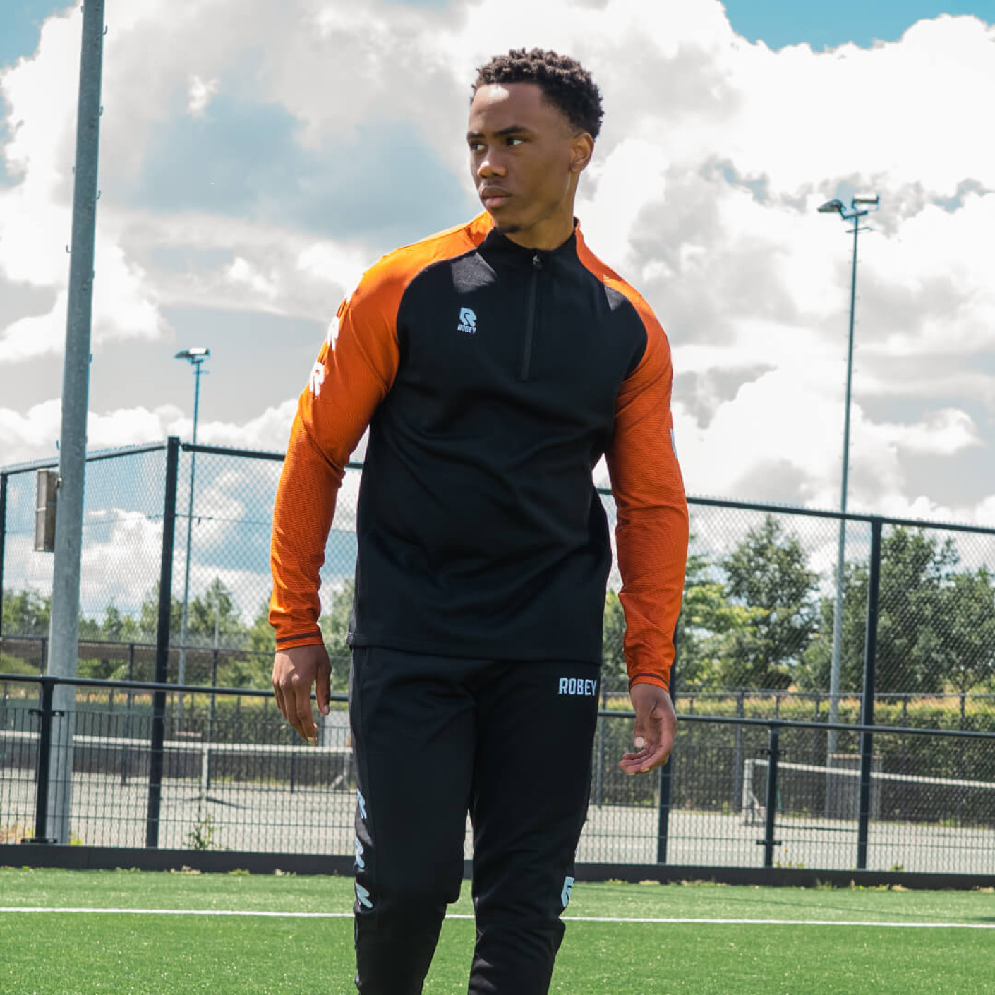 Robey Performance Half-Zip Survêtement Noir Orange
