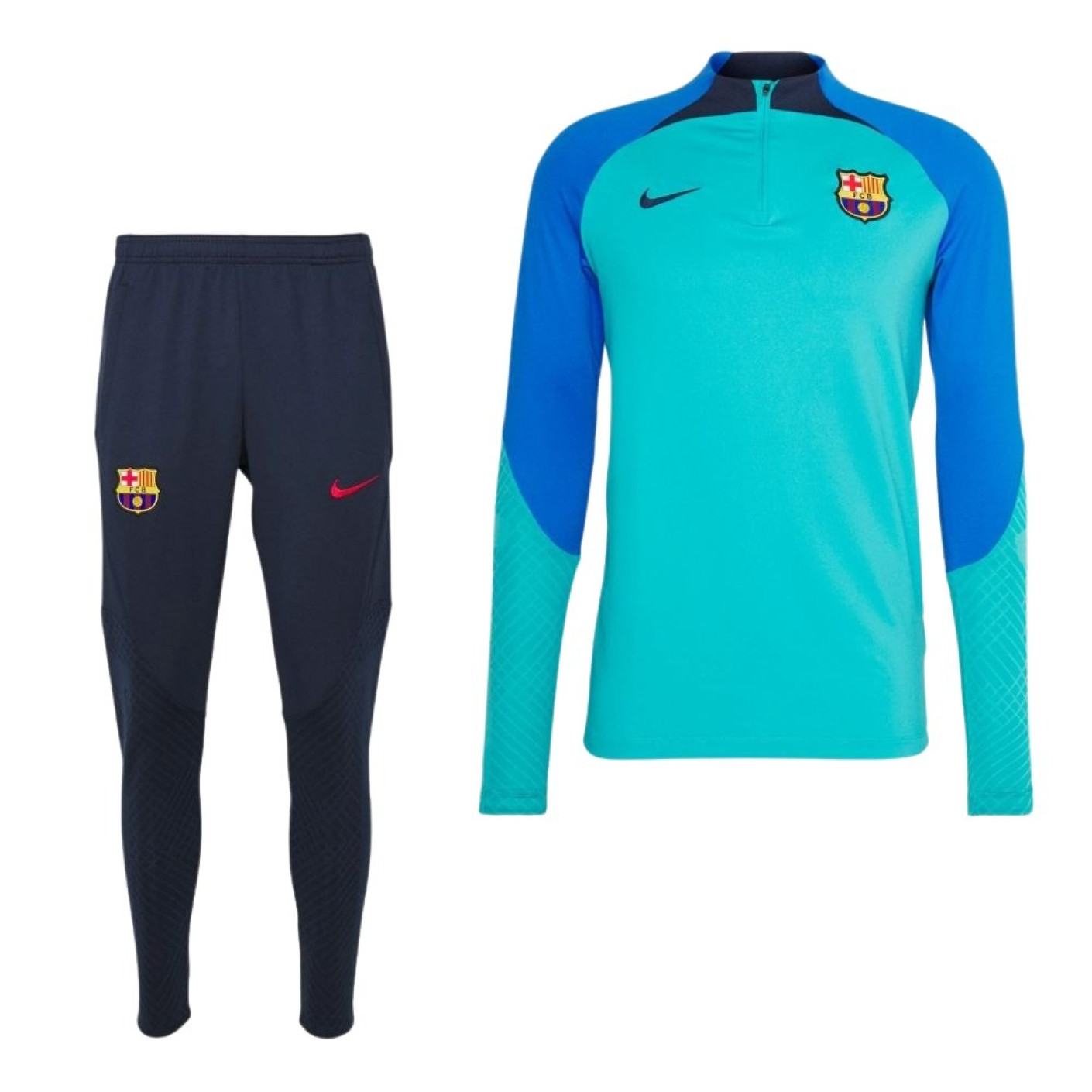 Nike FC Barcelone Strike Survêtement 2022-2023 Turquoise Bleu Bleu Foncé