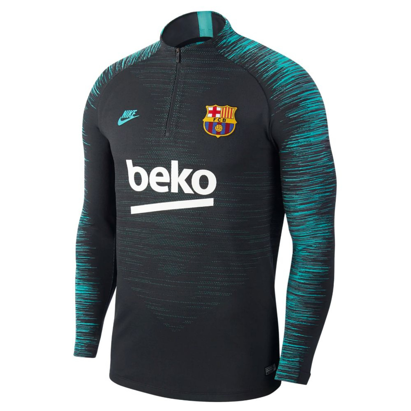 Nike FC Barcelona VaporKnit Strike Trainingstrui 2019-2020 Zwart Grijs