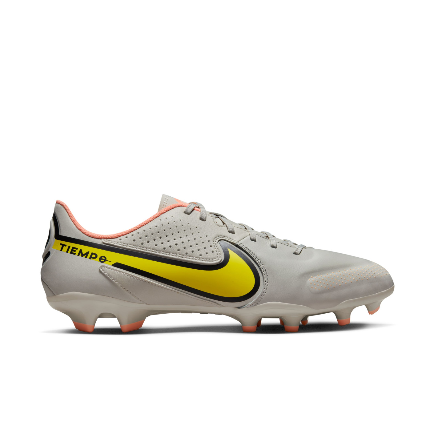 Nike Tiempo Legend 9 Academy Gazon Naturel Gazon Artificiel Chaussures de Foot (MG) Beige Jaune Orange