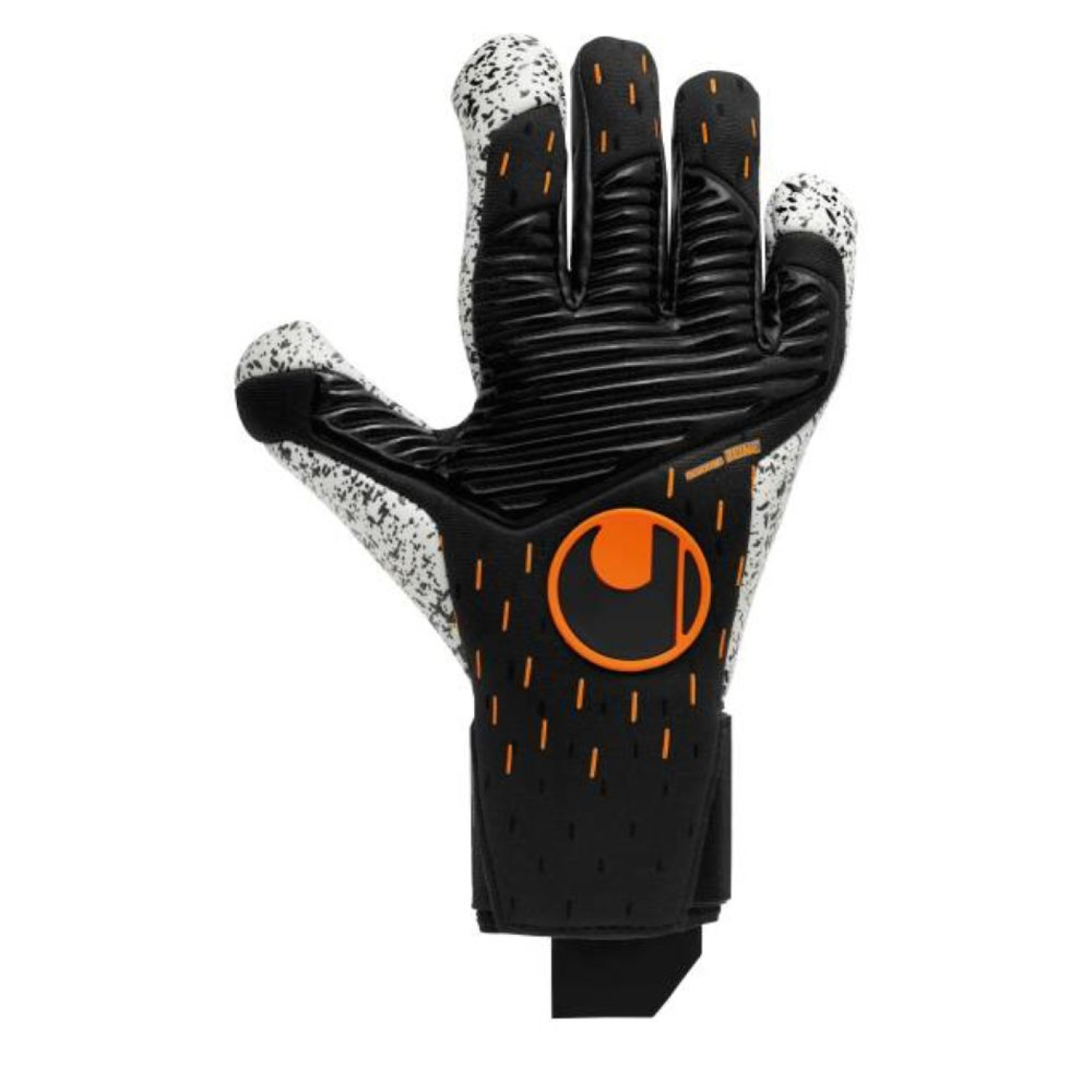 Uhlsport Speed Contact Supergrip+ HN Gants de Gardien de But Noir Blanc Orange