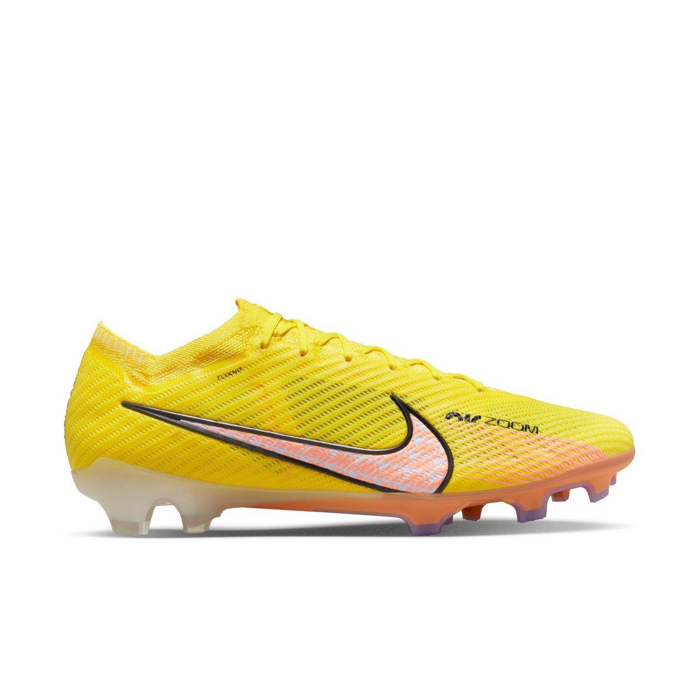 Nike Zoom Mercurial Vapor 15 Elite Gazon Naturel Chaussures de Foot (FG) Jaune Orange