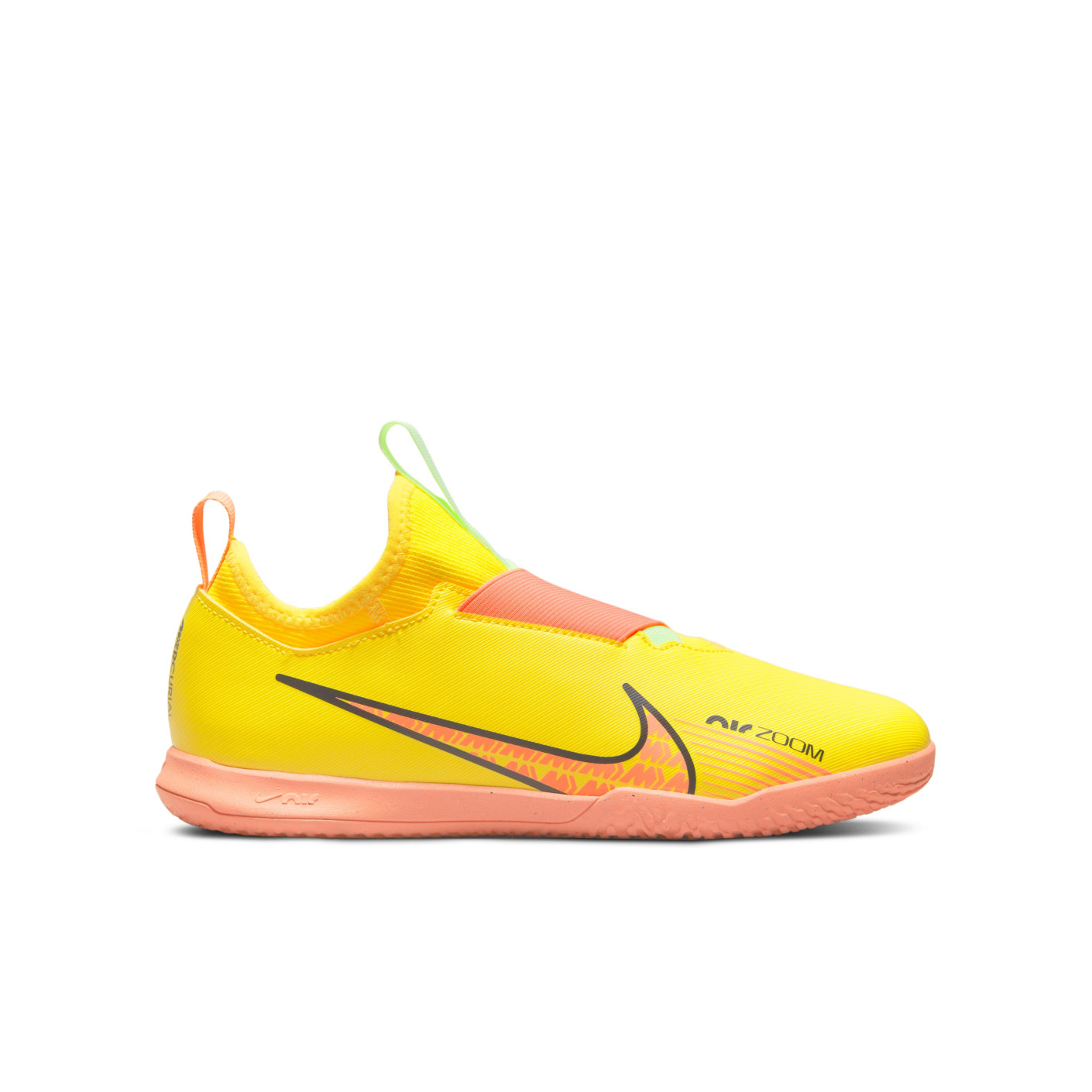 Nike Zoom Mercurial Vapor 15 Academy Chaussures de Foot en Salle (IN) Enfants Jaune Orange Blanc