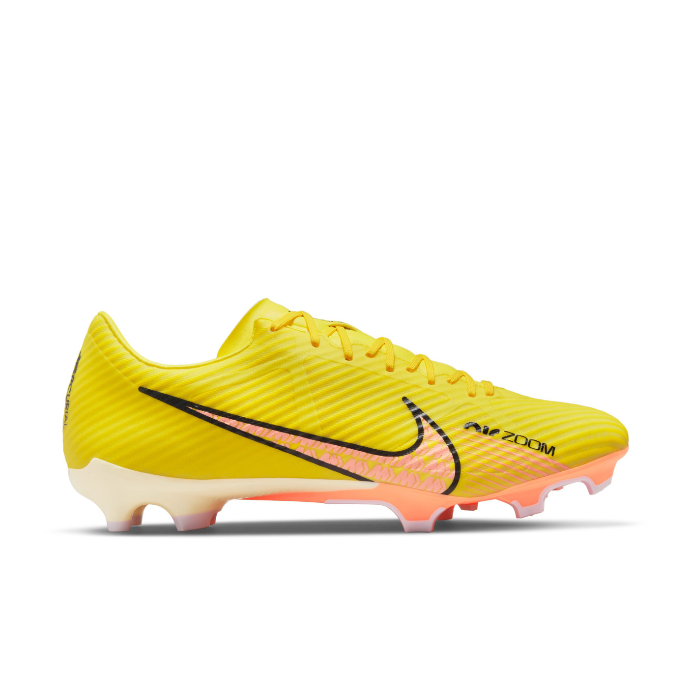 Nike Zoom Mercurial Vapor 15 Academy Gazon Naturel Gazon Artificiel Chaussures de Football (MG) Jaune Orange Noir