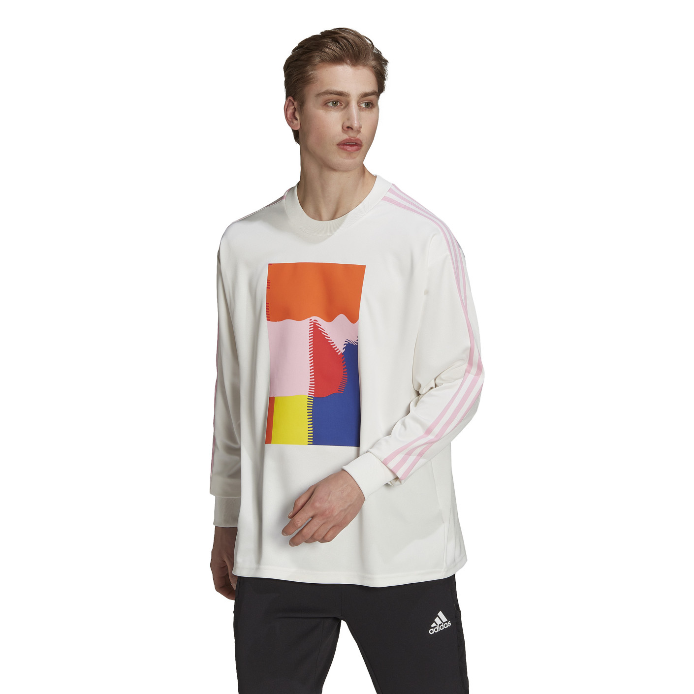 adidas België Tomorrowland Icon Shirt Lange Mouwen Wit Roze