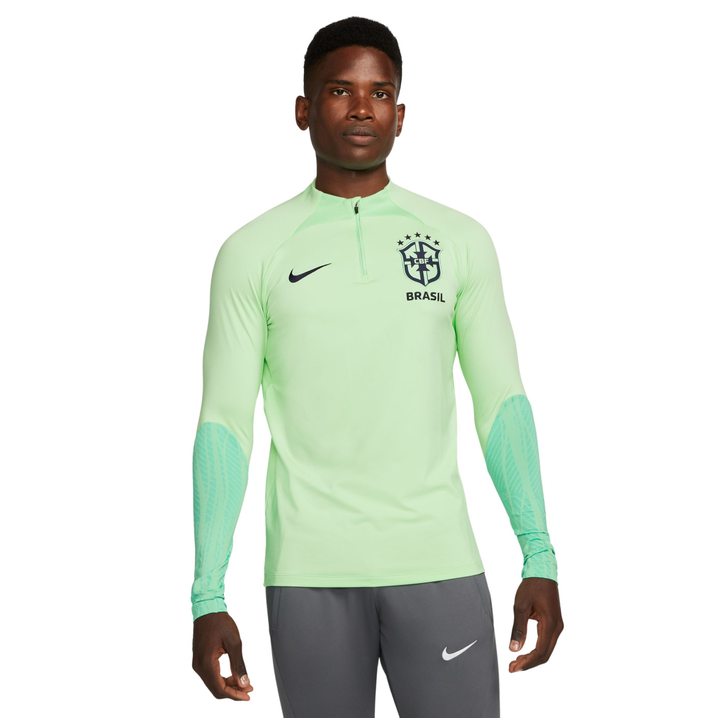 Nike Brésil Strike Haut d'Entraînement 2022-2024 Vert Bleu Foncé