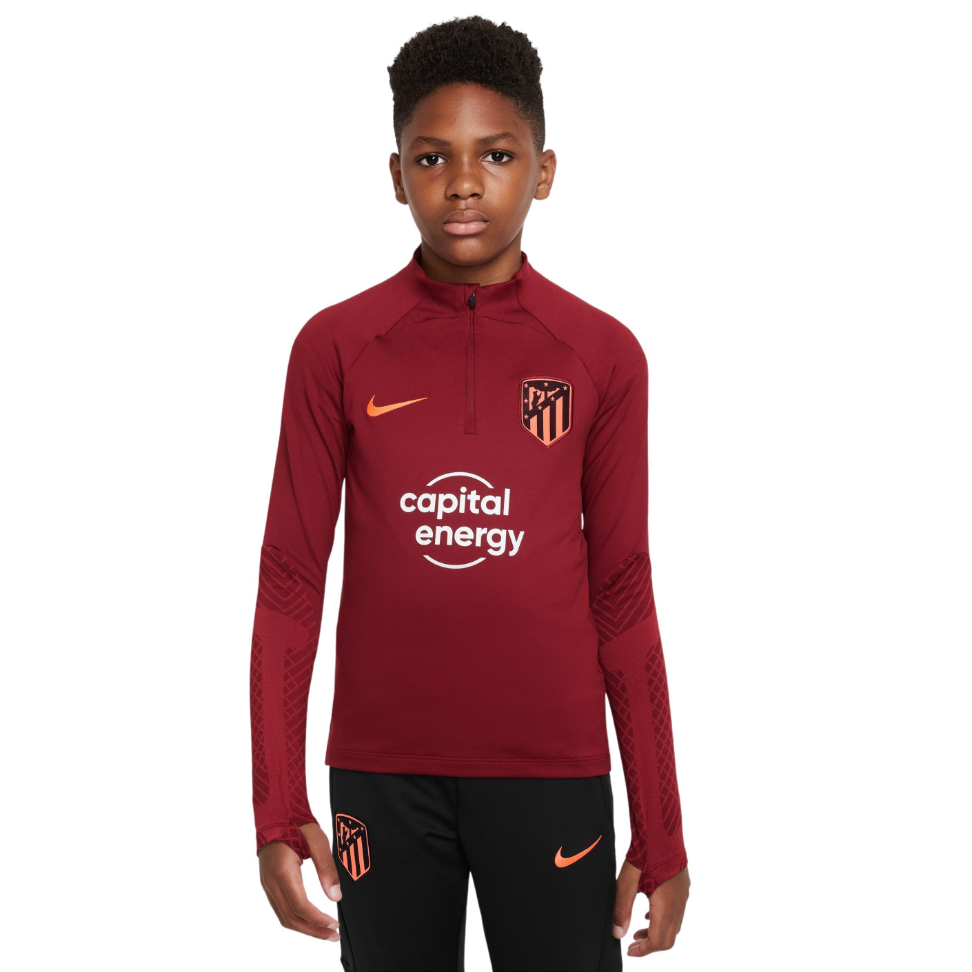 Nike Atletico Madrid Strike Haut d'Entraînement 2022-2023 Enfants Rouge Orange