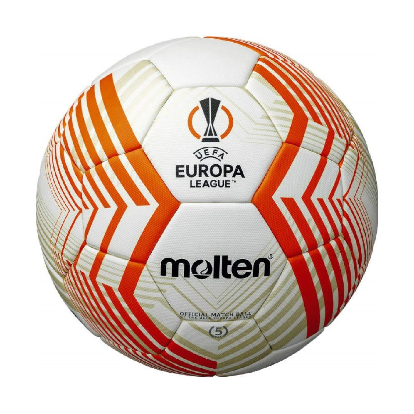 Molten UEFA Europa Officiële Wedstrijdbal 2022-2023 Wit Oranje Goud - Voetbalshop.be