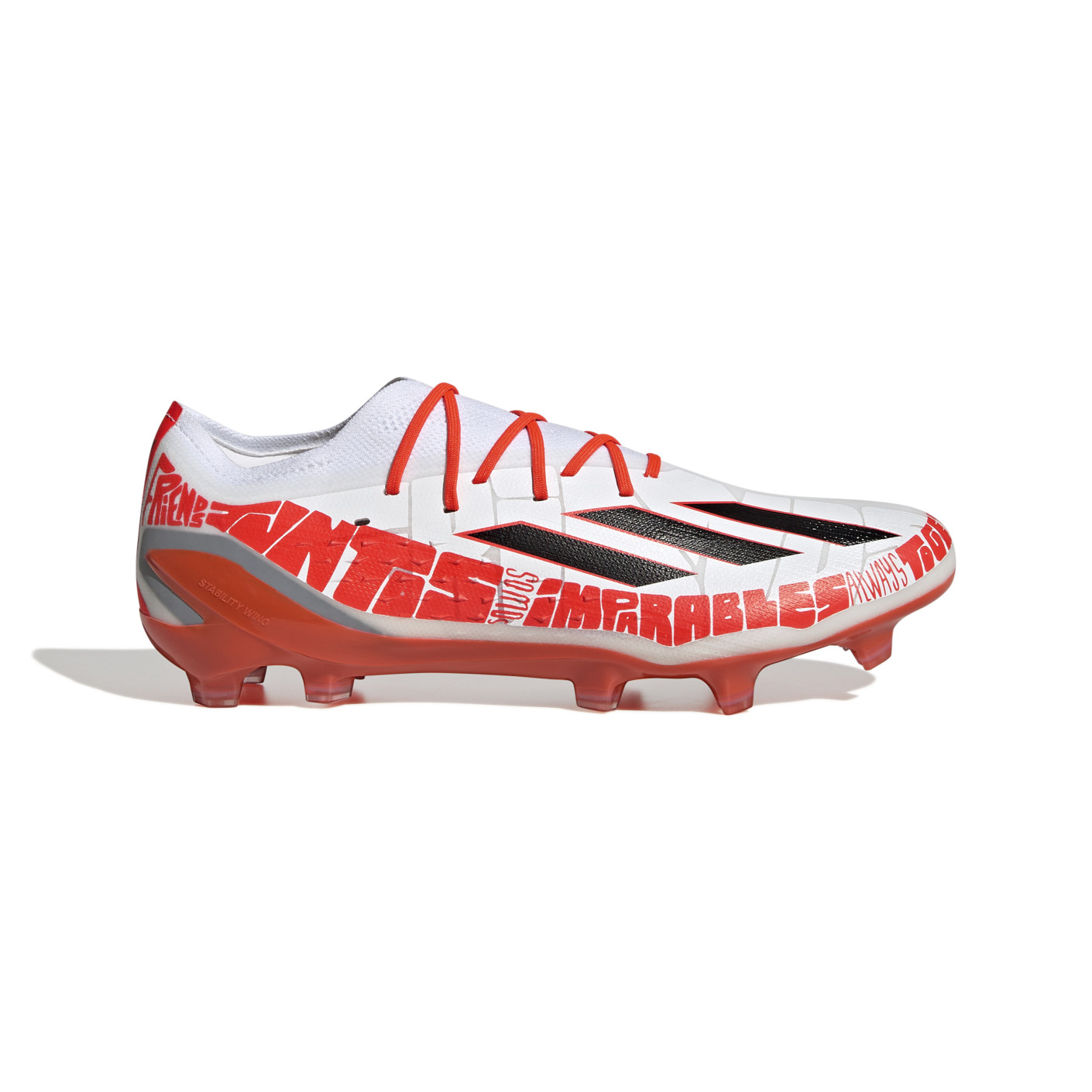 Adidas blanche store rouge