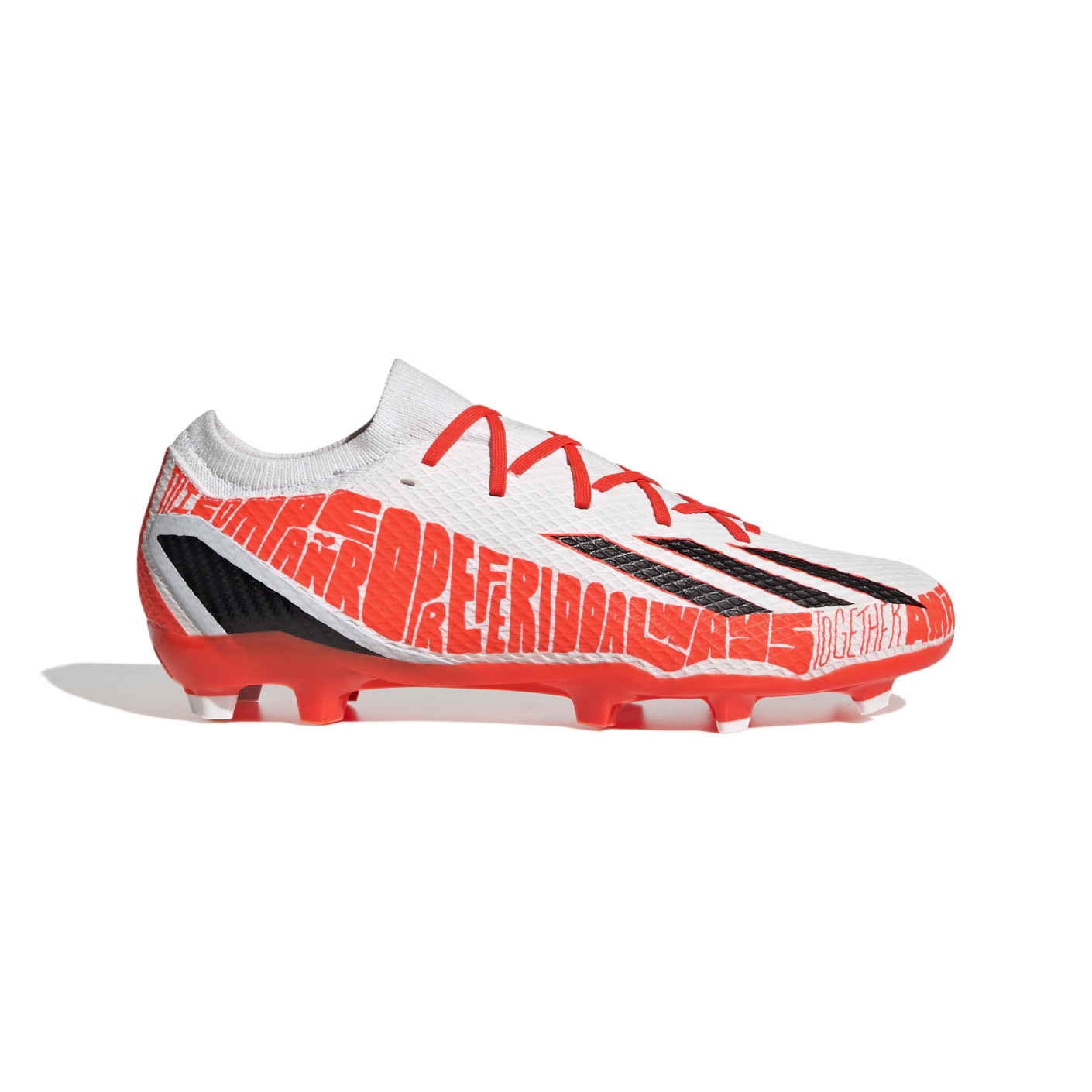 adidas X Speedportal Messi.3 Gazon Naturel Chaussures de Foot (FG) Blanc Rouge Noir