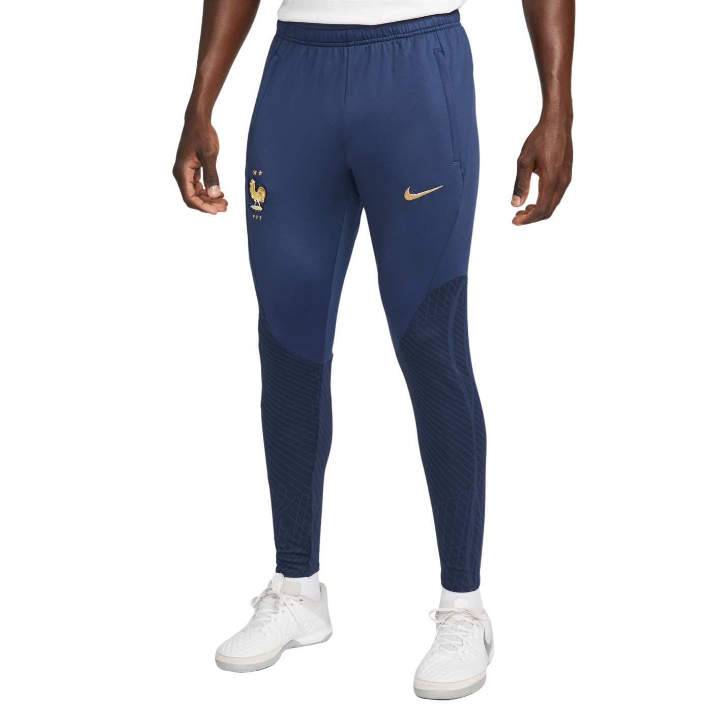 Nike France Strike Pantalon d'Entraînement 2022-2024 Bleu Foncé Or