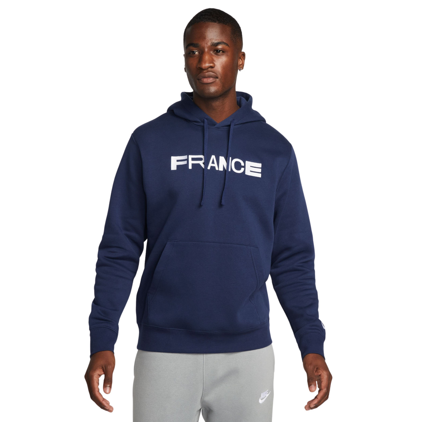 Nike Frankrijk Club Hoodie 2022-2024 Blauw Wit