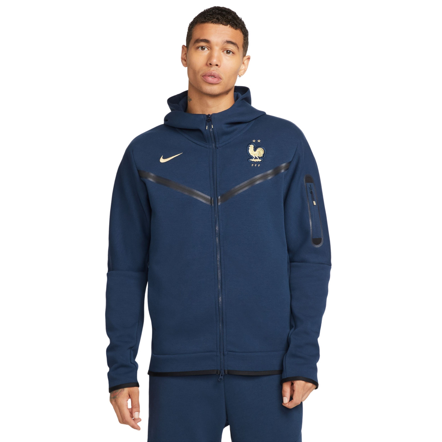 Nike France Tech Fleece Veste Full-Zip 2022-2024 Bleu Or