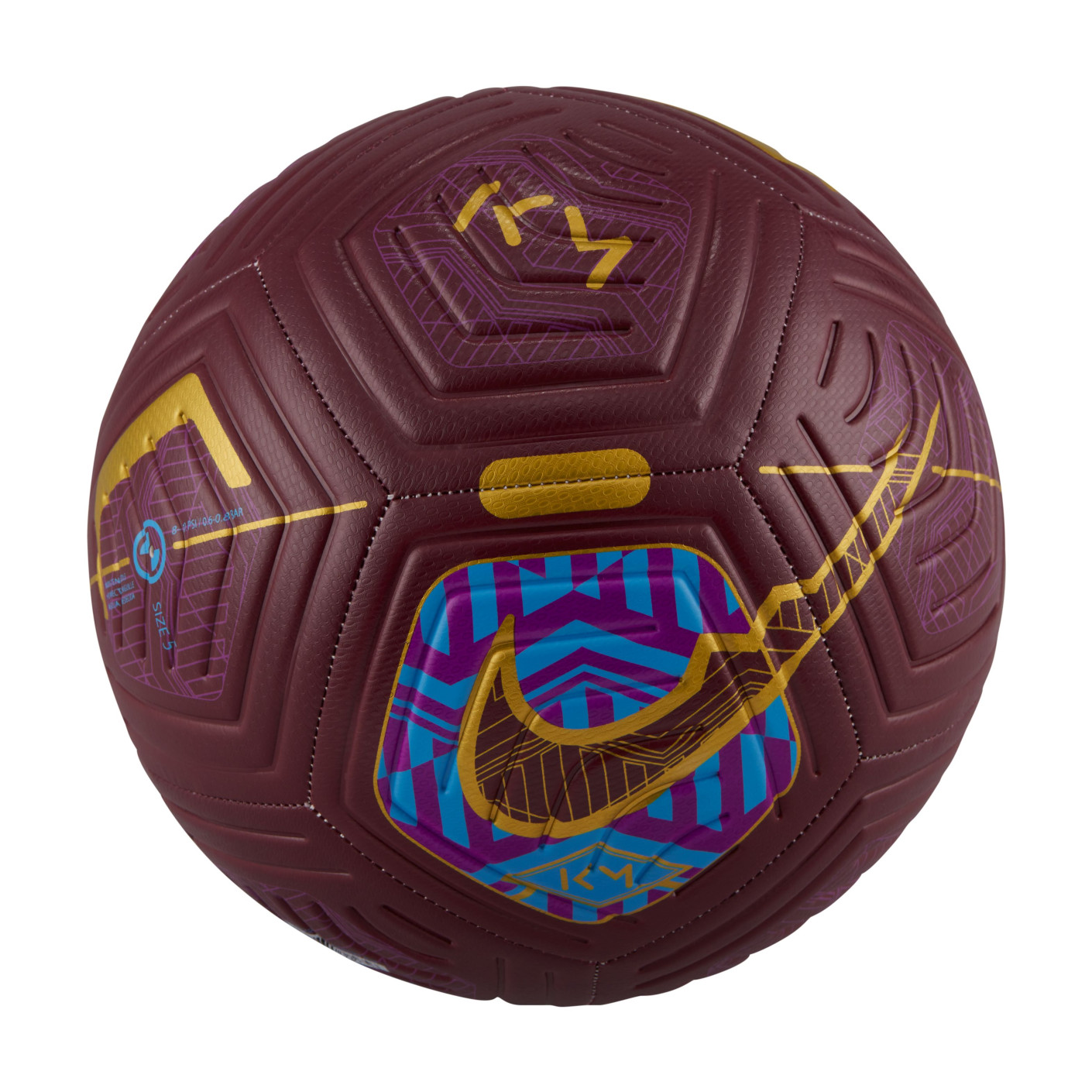 Nike Strike KM Ballon de Foot Taille 5 Bordeaux Or