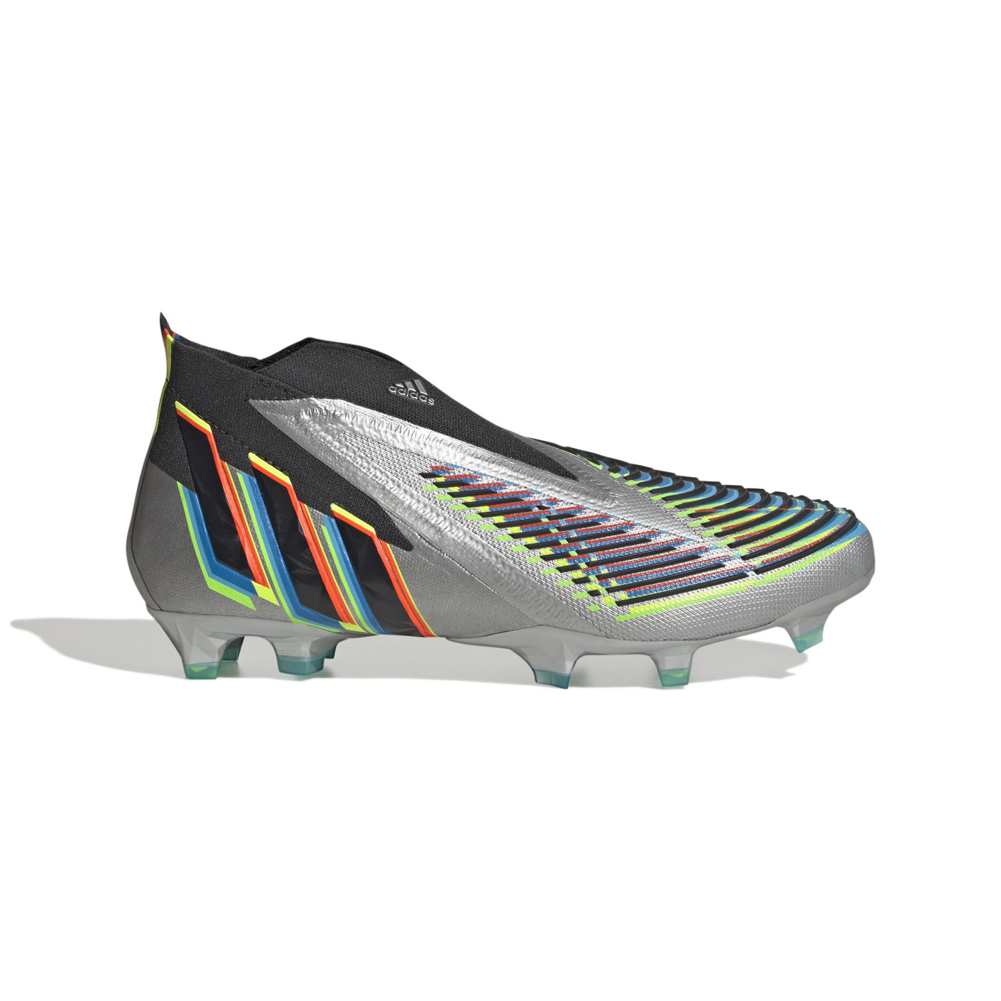 adidas Predator Edge+ Gras Voetbalschoenen (FG) Zilver Zwart Geel