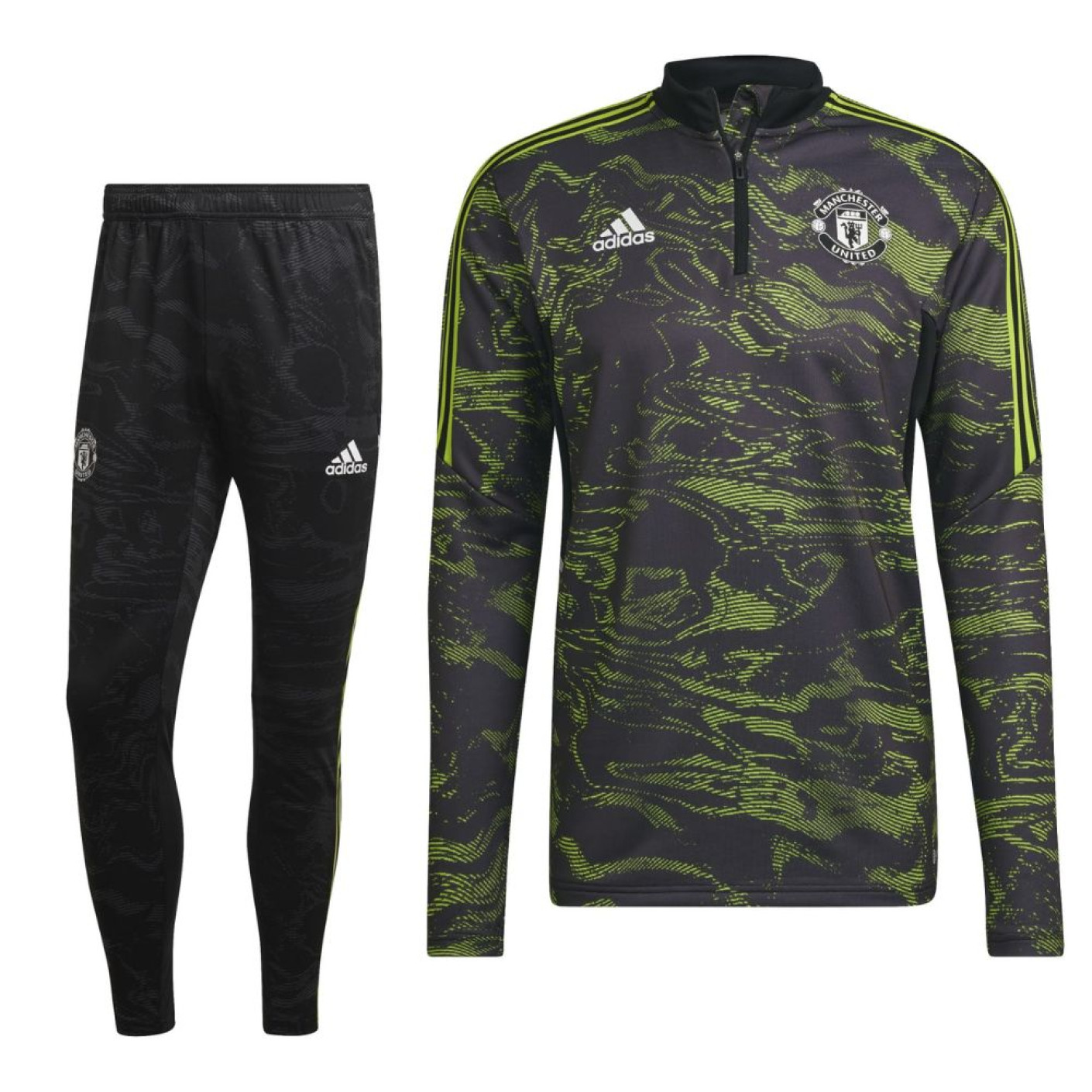 adidas Manchester United Survêtement Europe 20222023 Vert Noir
