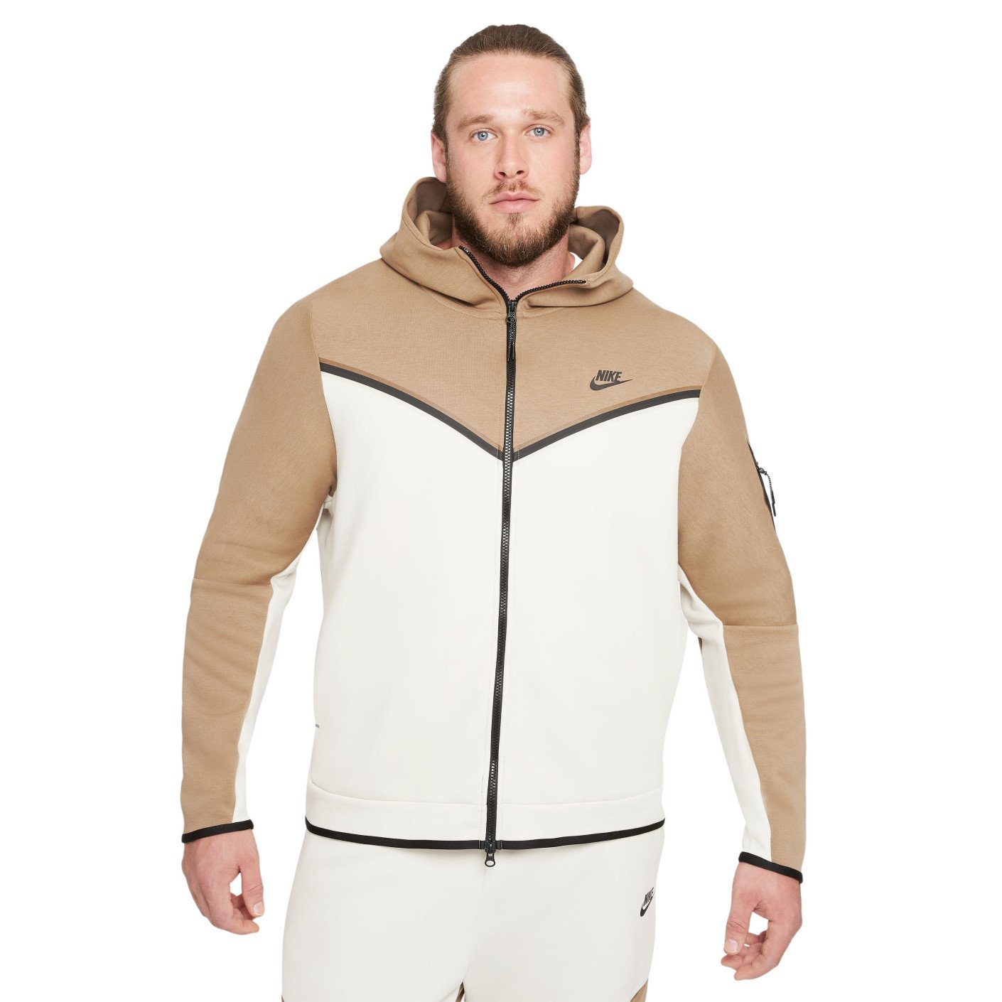 Nike Tech Fleece Vest Lichtbruin Wit Zwart