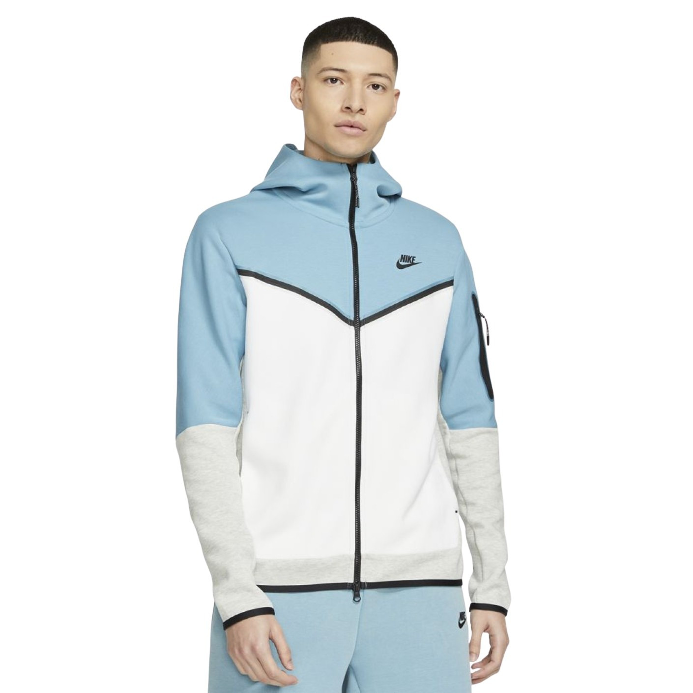 Nike Tech Fleece Vest Bleu Blanc Gris