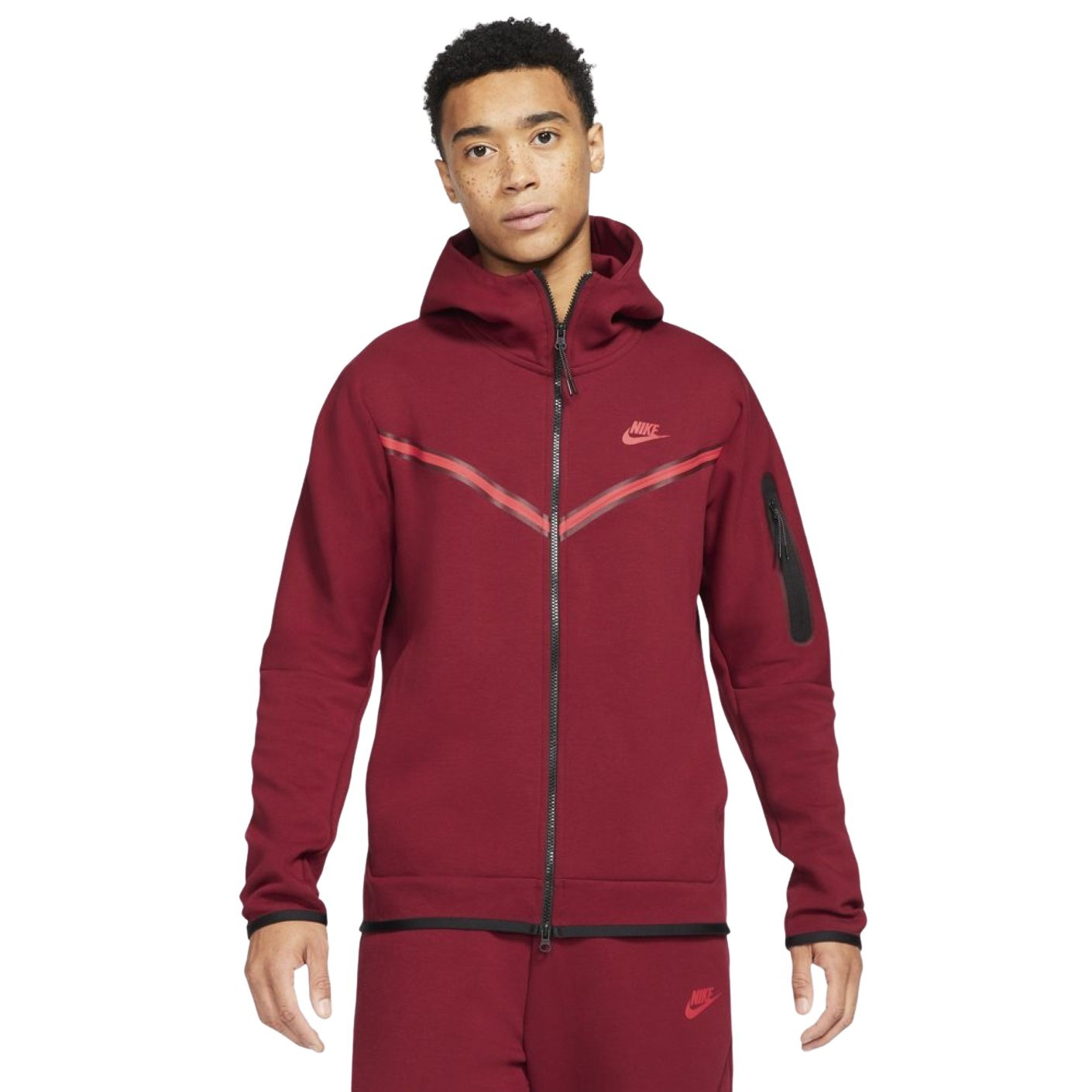 Nike Tech Fleece Vest Rouge Foncé Rouge Brillant