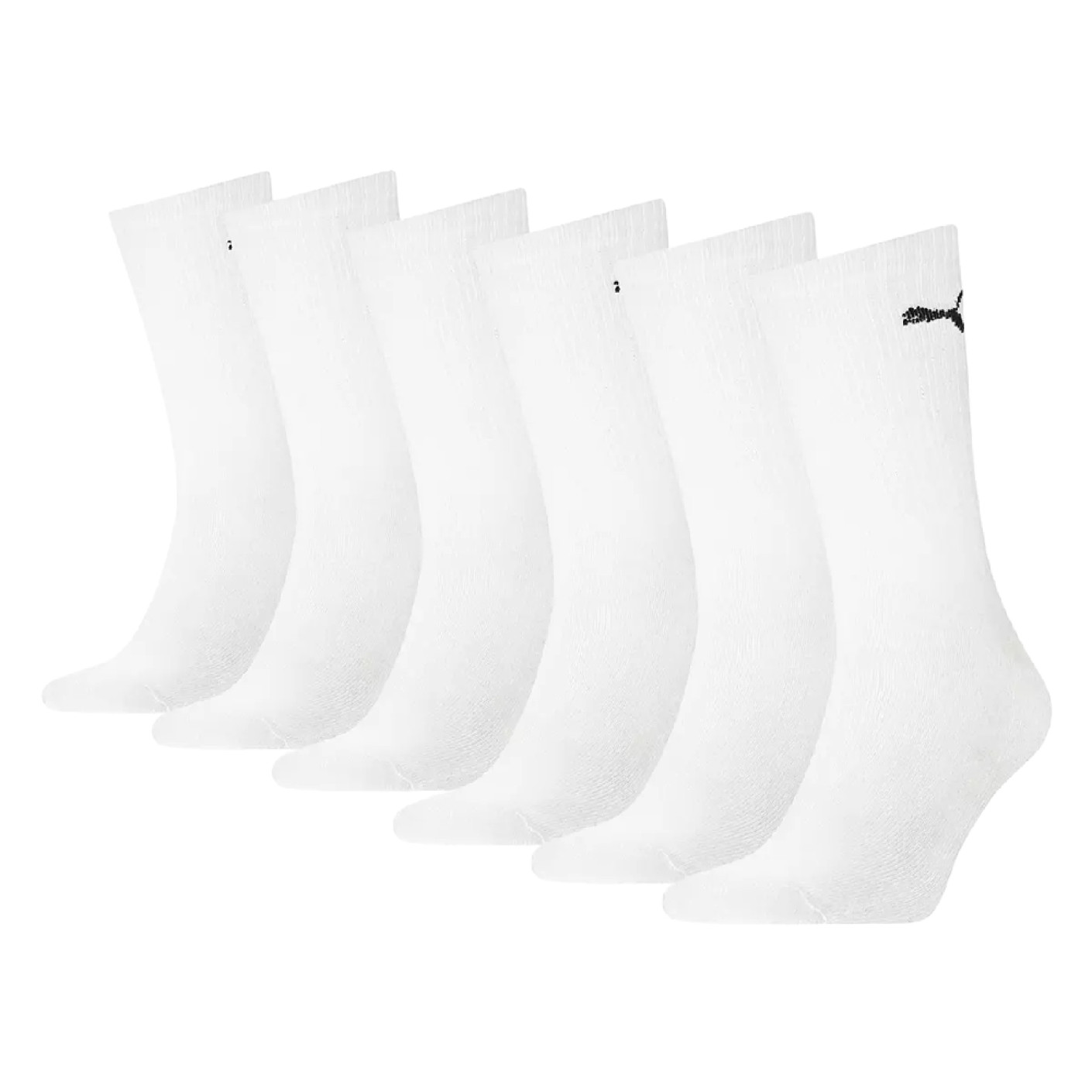 Lot de 6 paires de chaussettes de sport PUMA blanches