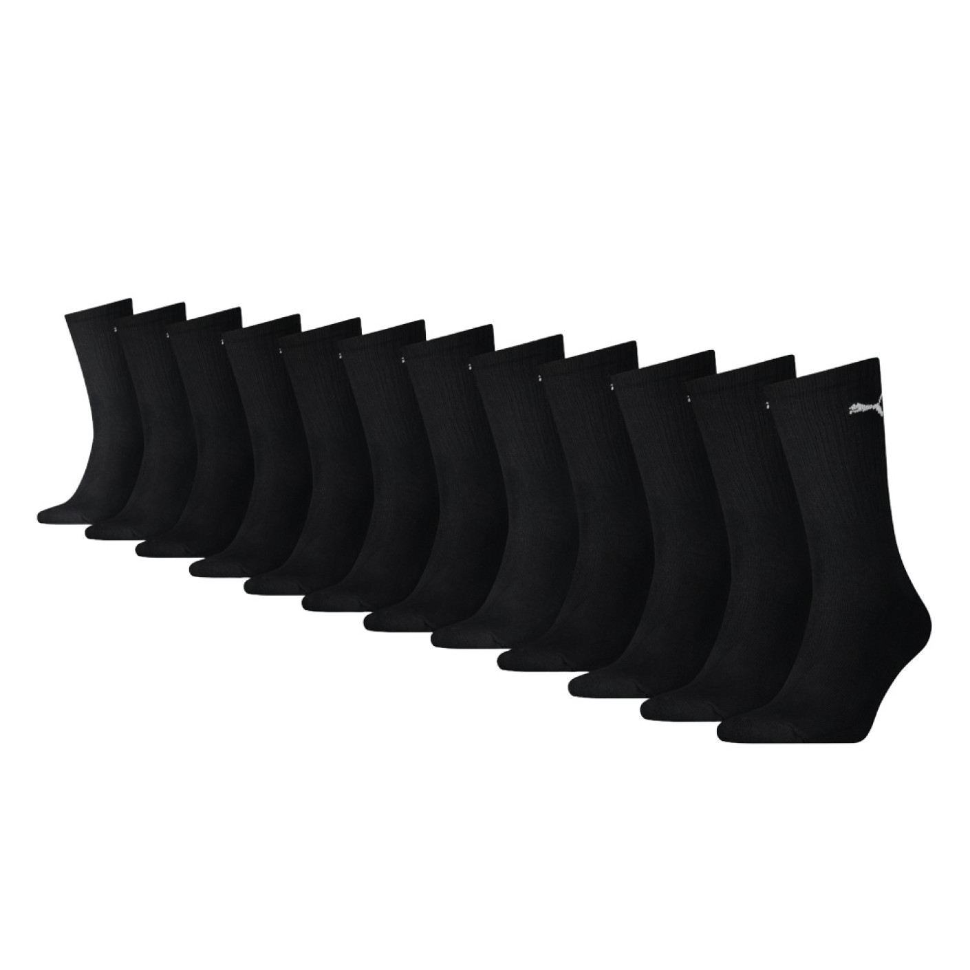 Lot de 12 paires de chaussettes de sport PUMA noires